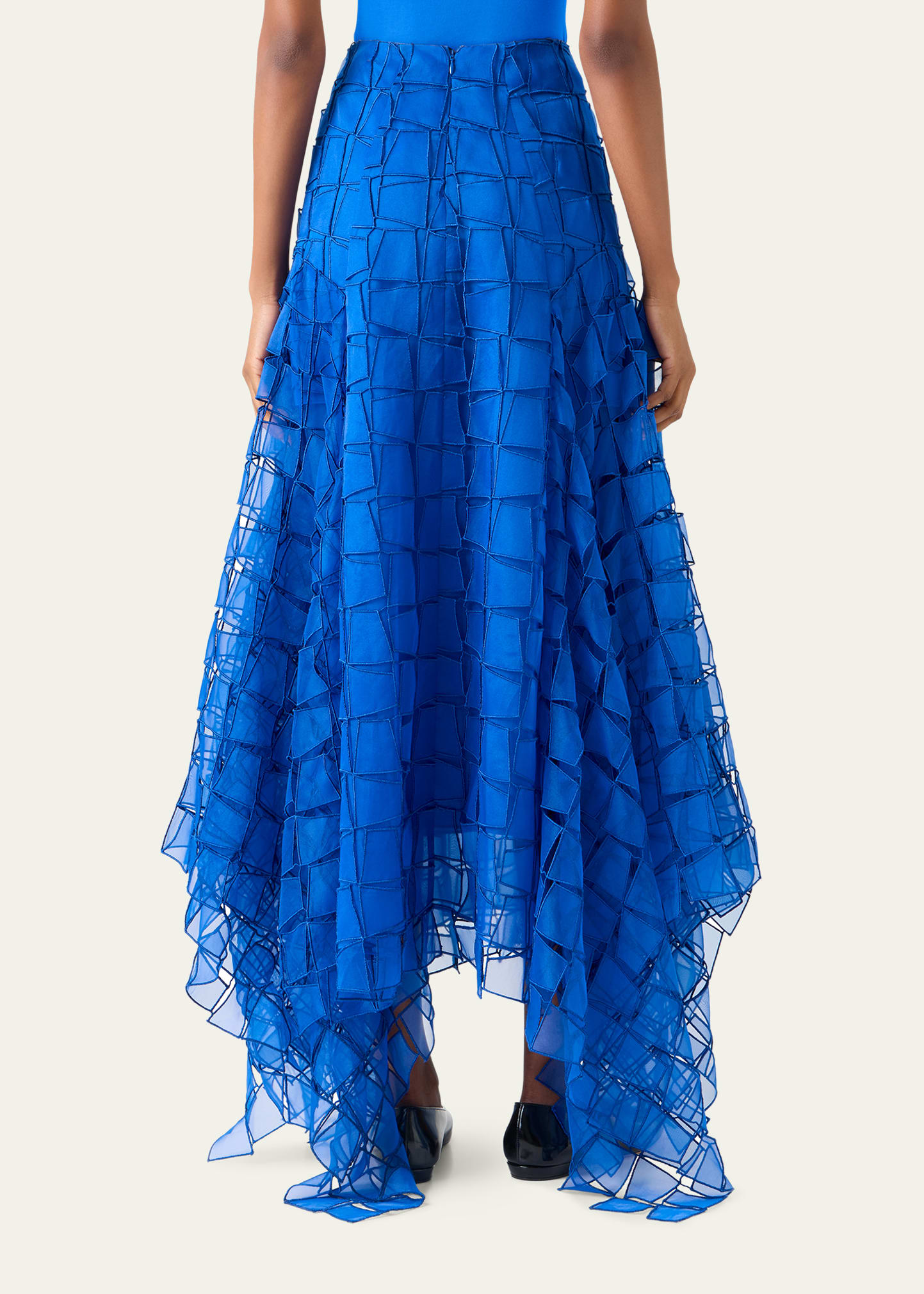 Akris Embroidered Organza Maxi Handkerchief Skirt - Bergdorf Goodman