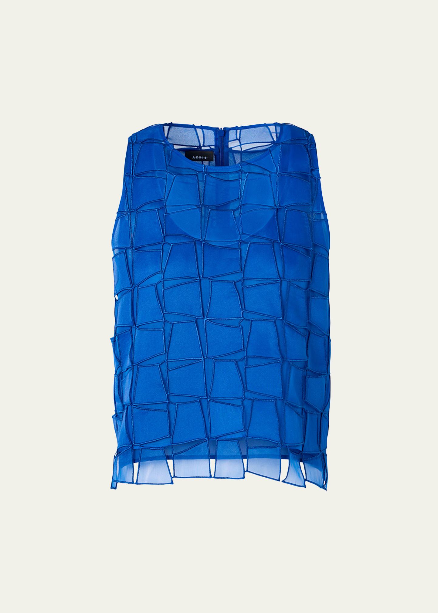 Akris Embroidered Organza Sleeveless Blouse - Bergdorf Goodman