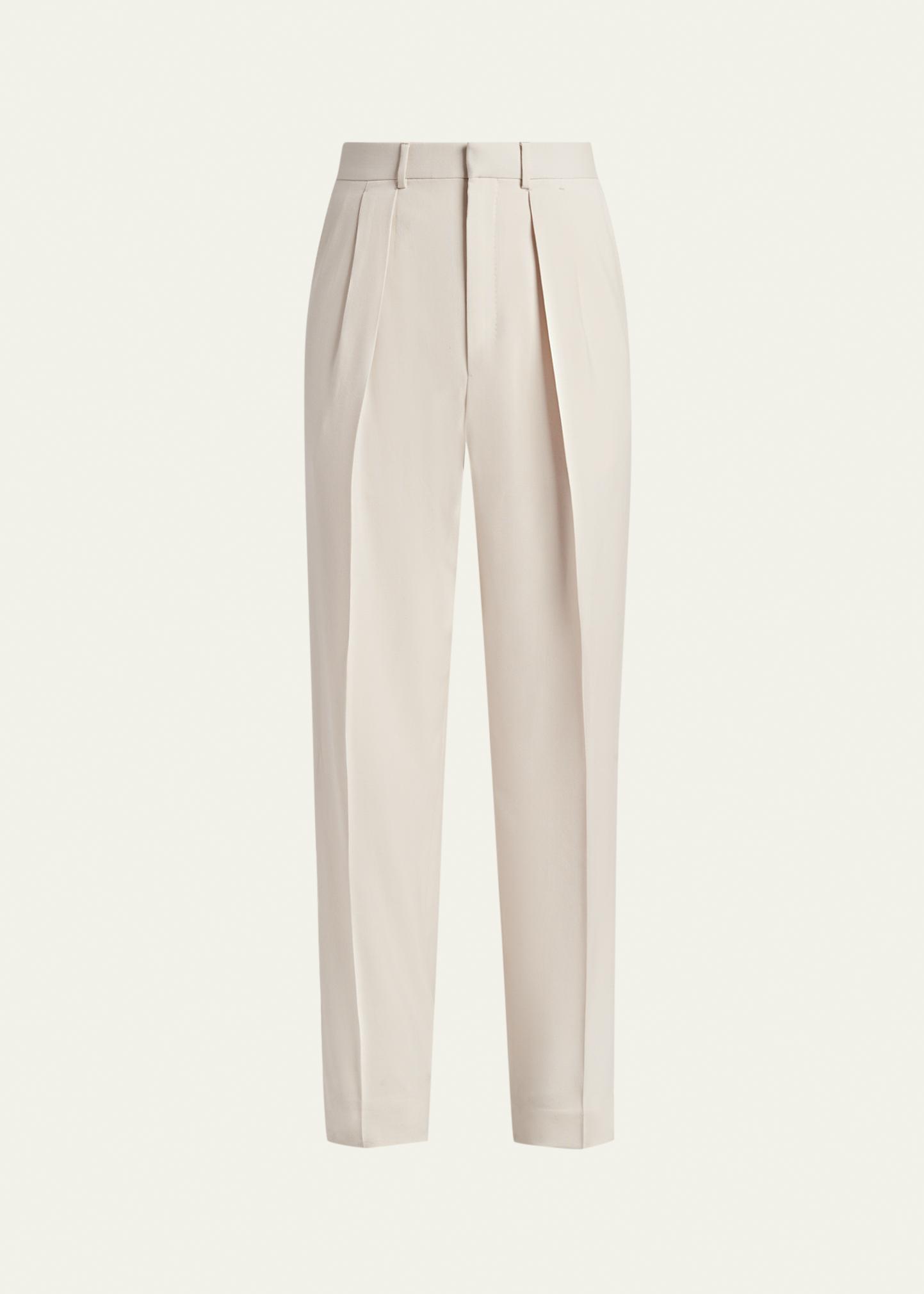 TOM FORD Men's Wool Relaxed-Fit Pleated Pants - Bergdorf Goodman