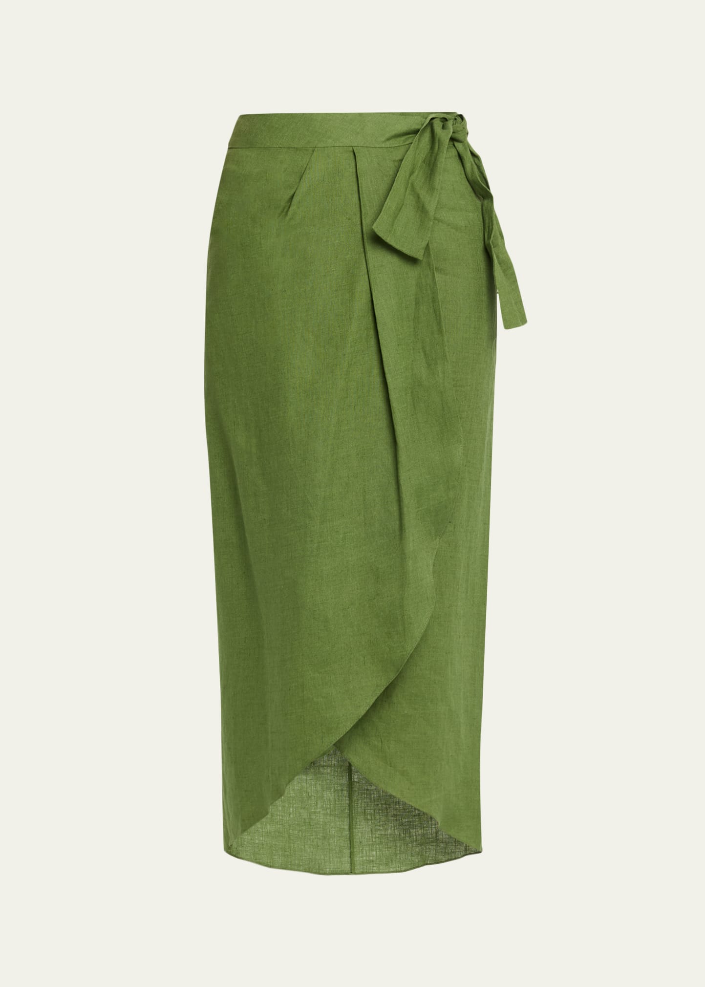 Johanna Ortiz Safari Linen Midi Wrap Skirt - Bergdorf Goodman