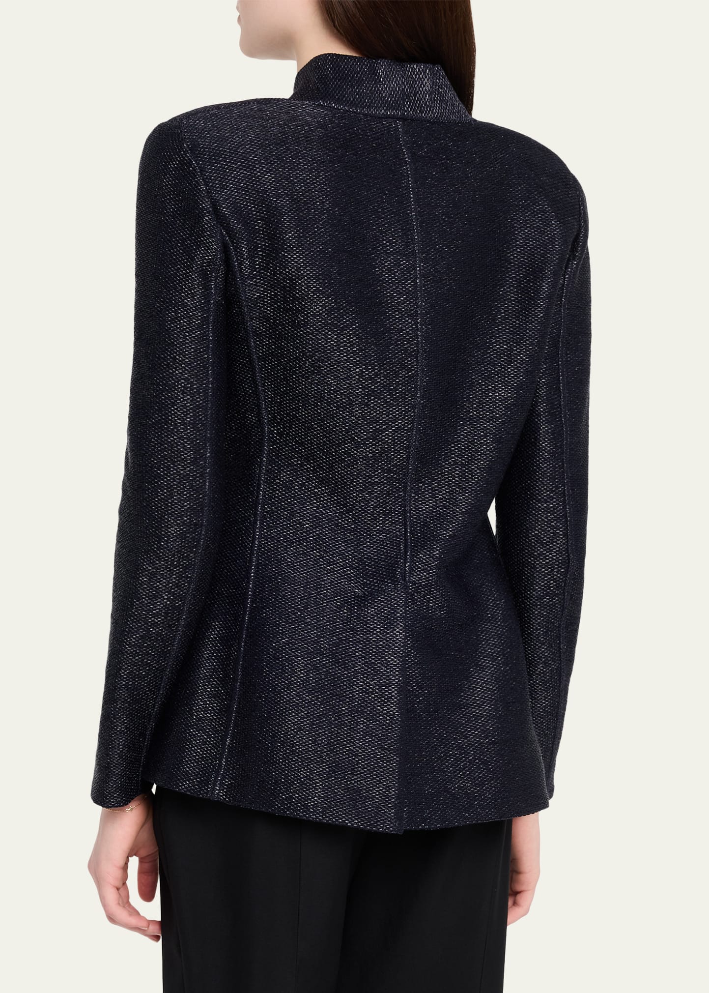 Giorgio Armani Metallic Raffia Single-Breasted Jacket - Bergdorf