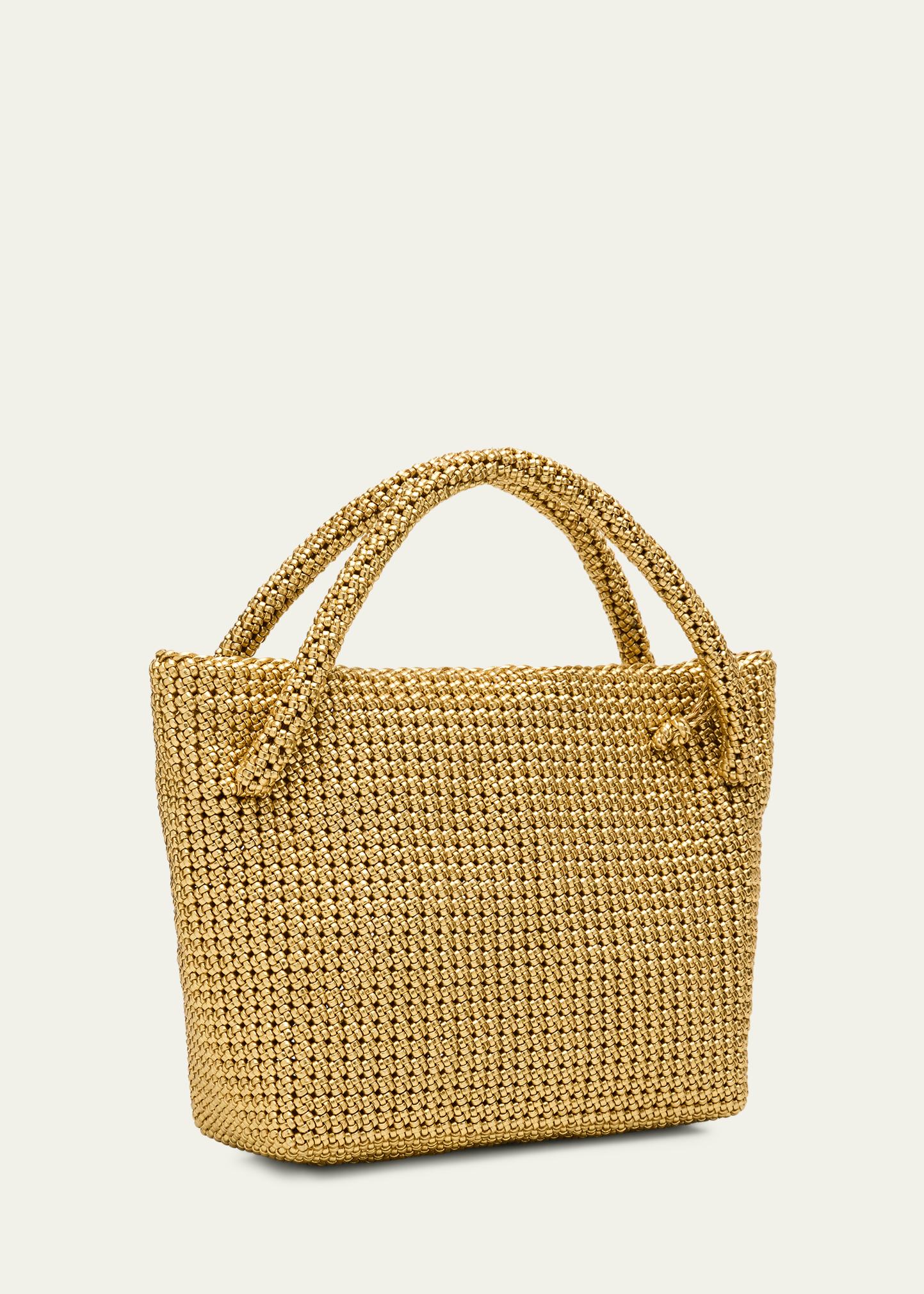 Bottega Veneta Tosca Intreccio Leather Mini Top-Handle Bag