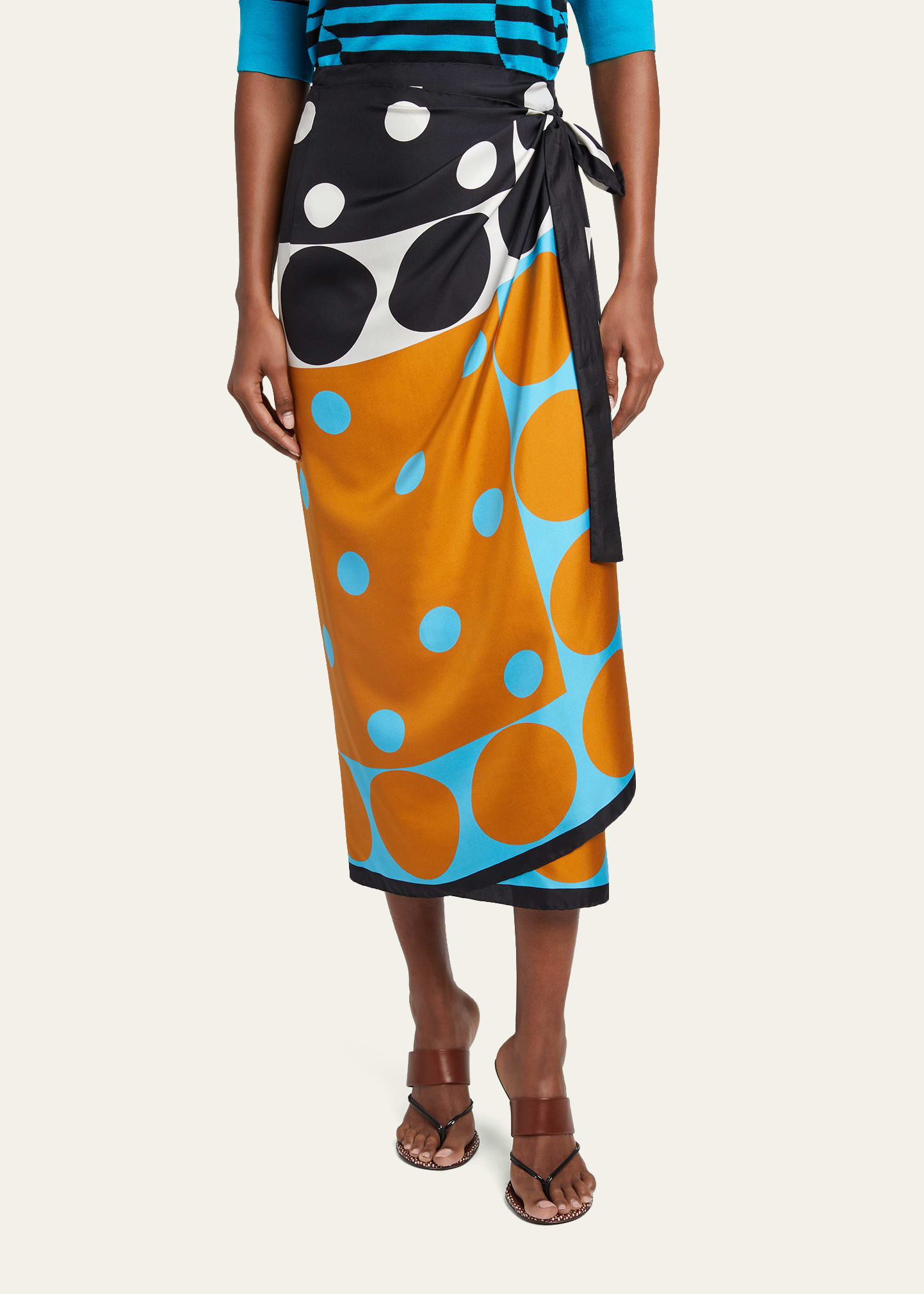Dries Van Noten Scarfy Long Silk Wrap Skirt - Bergdorf Goodman
