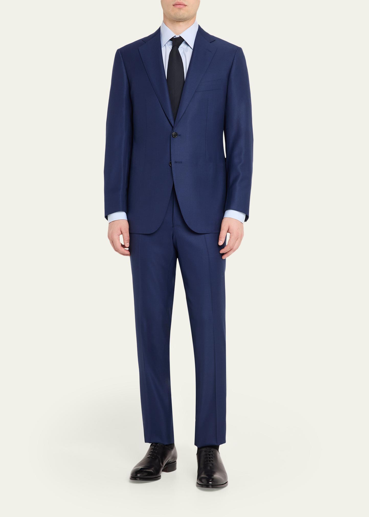Cesare Attolini Men's Wool Mini-Check Two-Piece Suit - Bergdorf