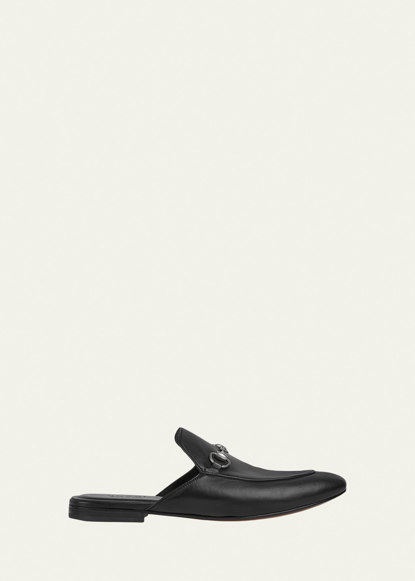 Gucci Men's Leather Horsebit Mules - Bergdorf Goodman