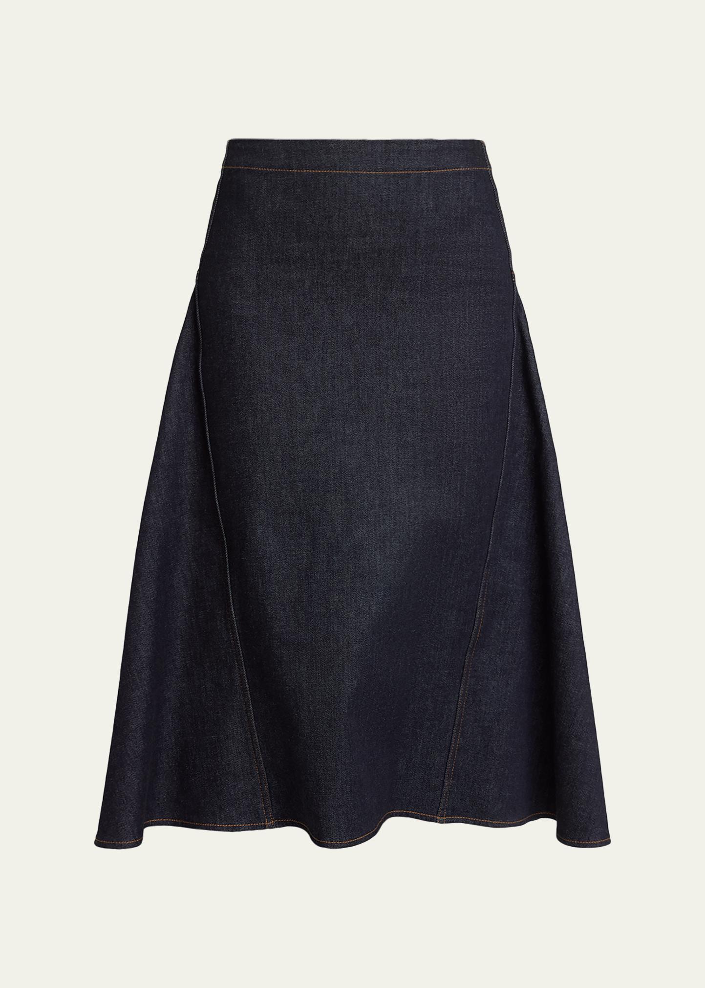 Jacquemus Denim Midi Skirt 