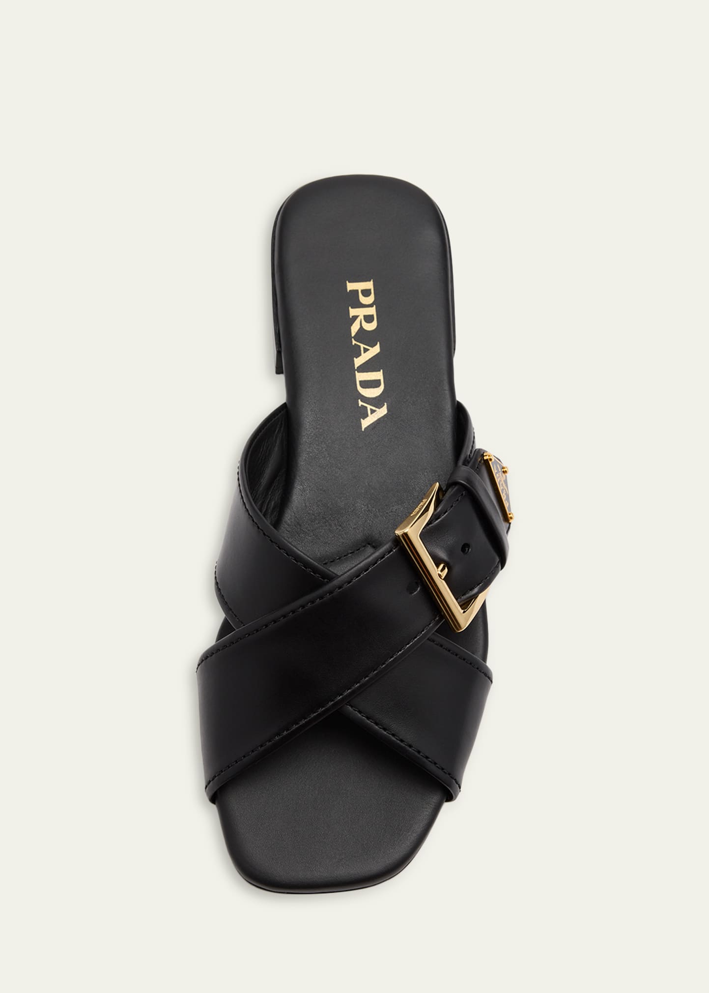 Prada Suede Double-Buckle Slide Sandals - Bergdorf Goodman