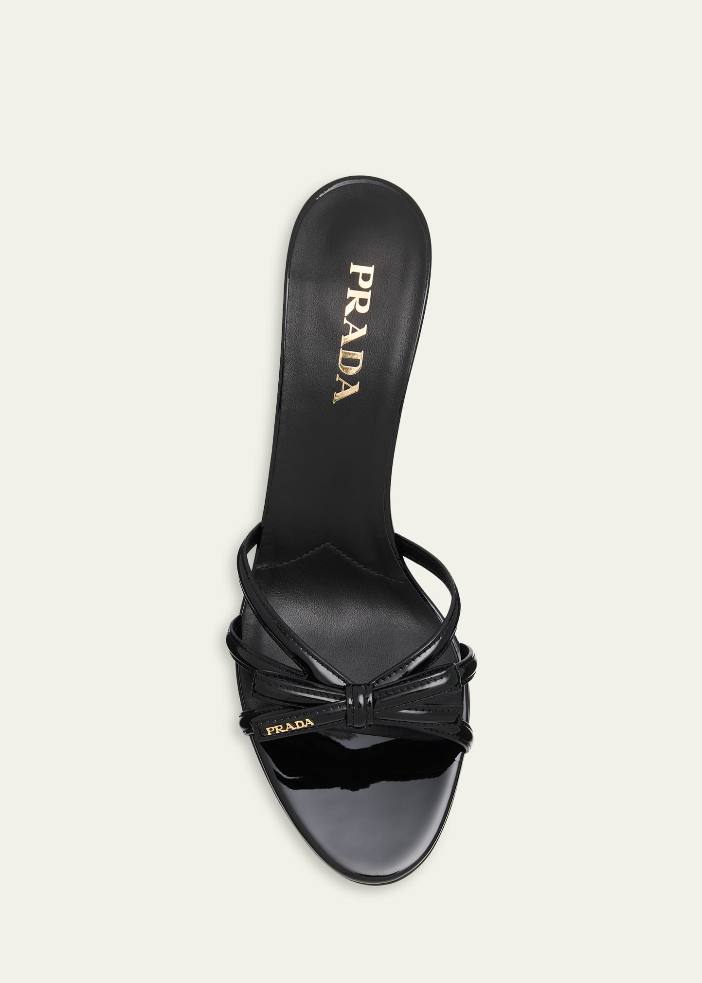 Prada 75mm Vernice Leather Mule Sandals - Bergdorf Goodman