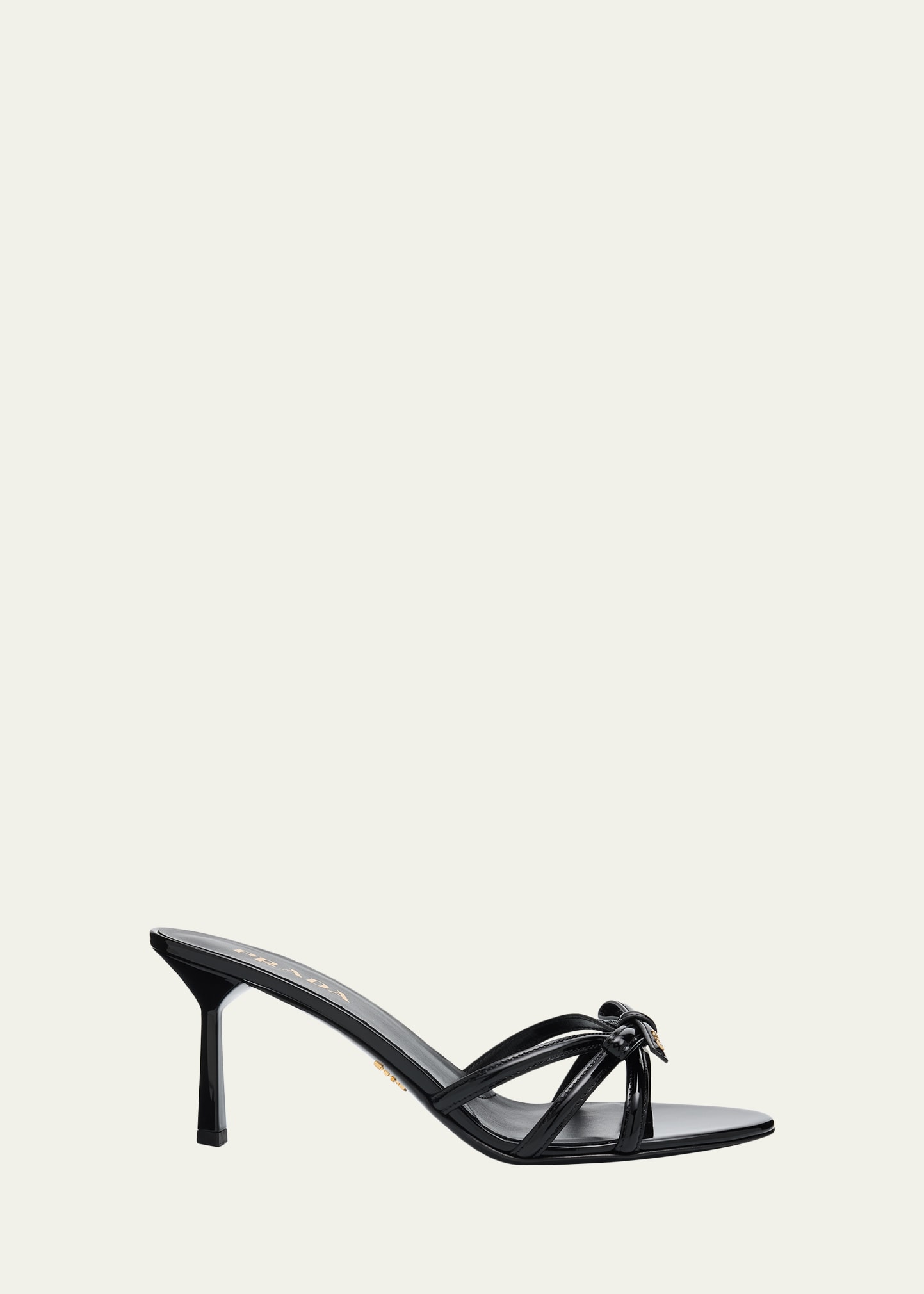 Prada 75mm Vernice Leather Mule Sandals - Bergdorf Goodman