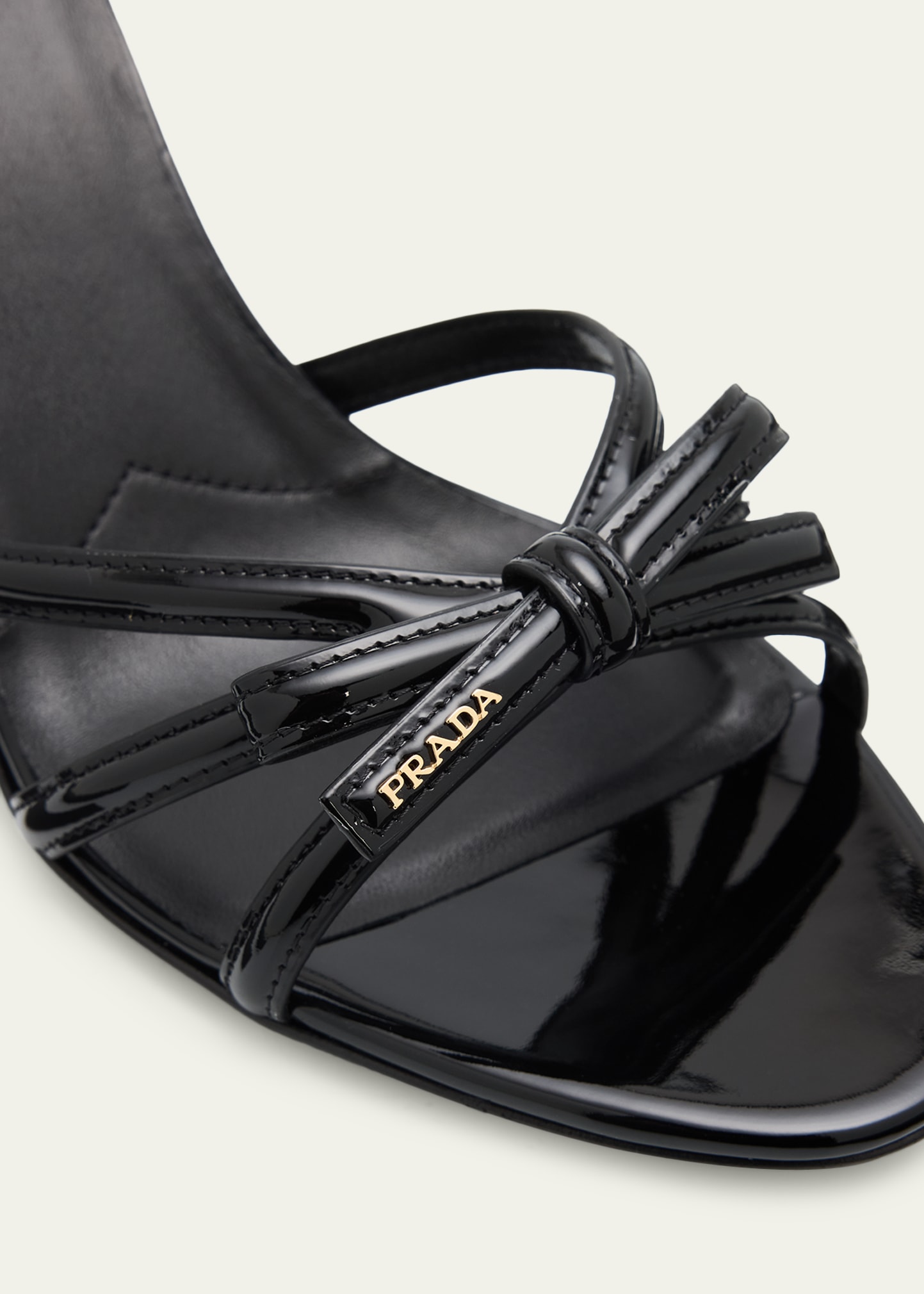 Prada 75mm Vernice Leather Mule Sandals - Bergdorf Goodman