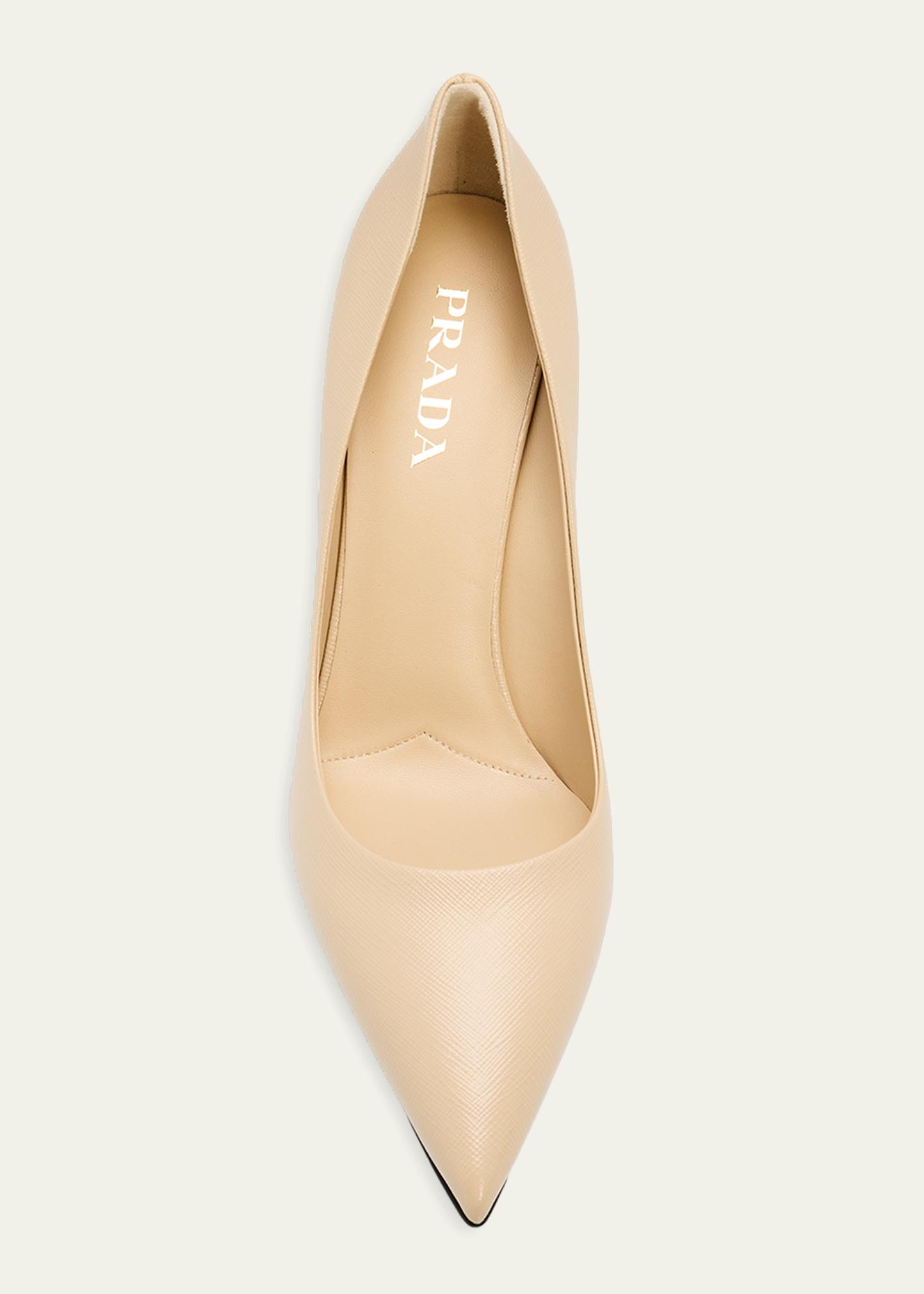 Prada 85mm Vernice Saffiano Leather Pumps - Bergdorf Goodman