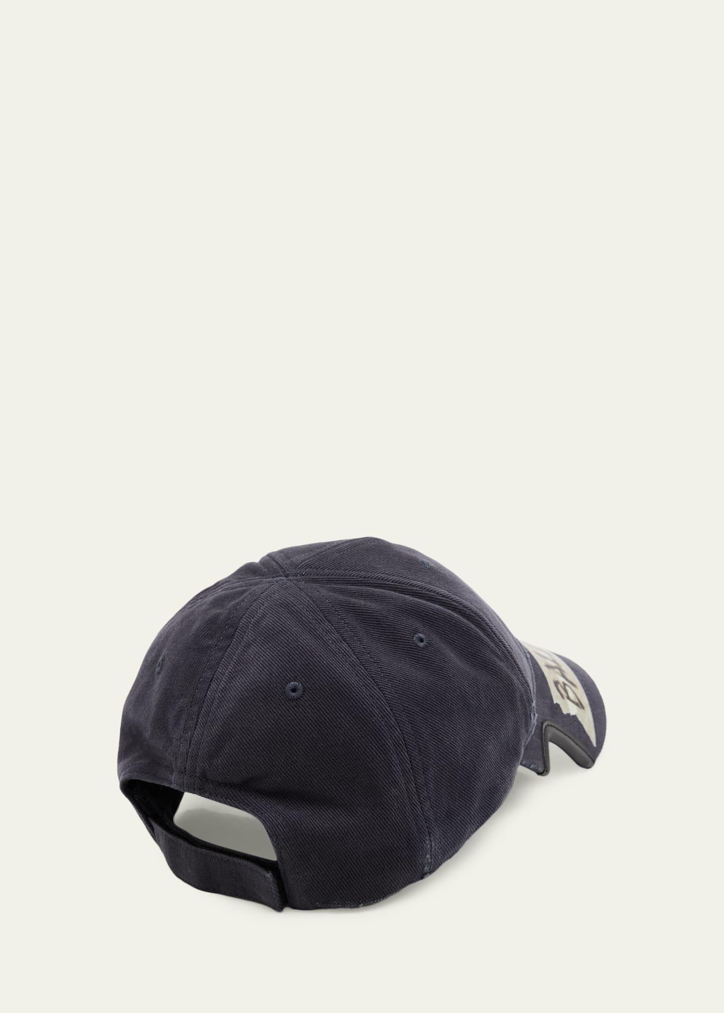 Balenciaga Men's Masking Tape Logo Distressed Baseball Cap
