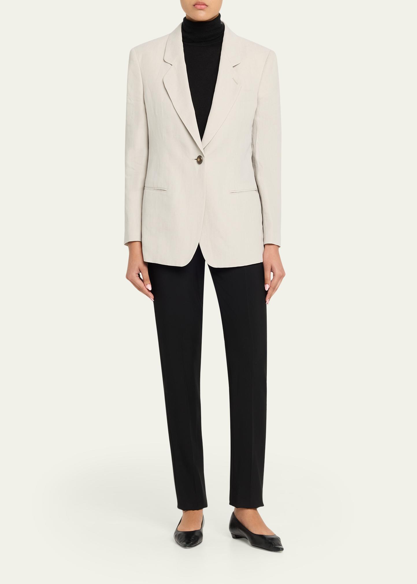 Giorgio Armani Linen Single-Breasted Blazer Jacket - Bergdorf Goodman