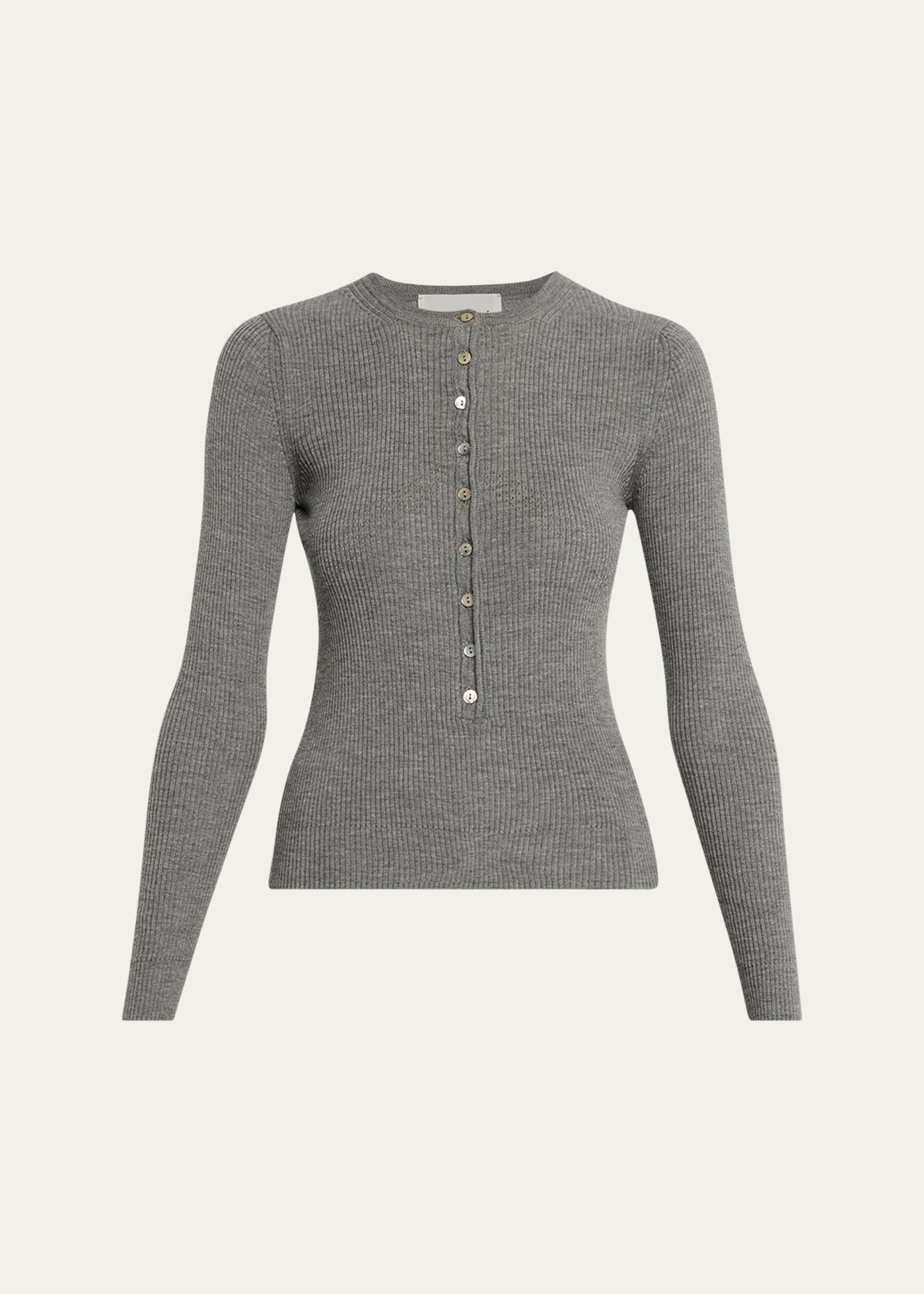 アメリヴィンテージ UND HIGH NECK BUTTON KNIT TOP UND HIGH NECK