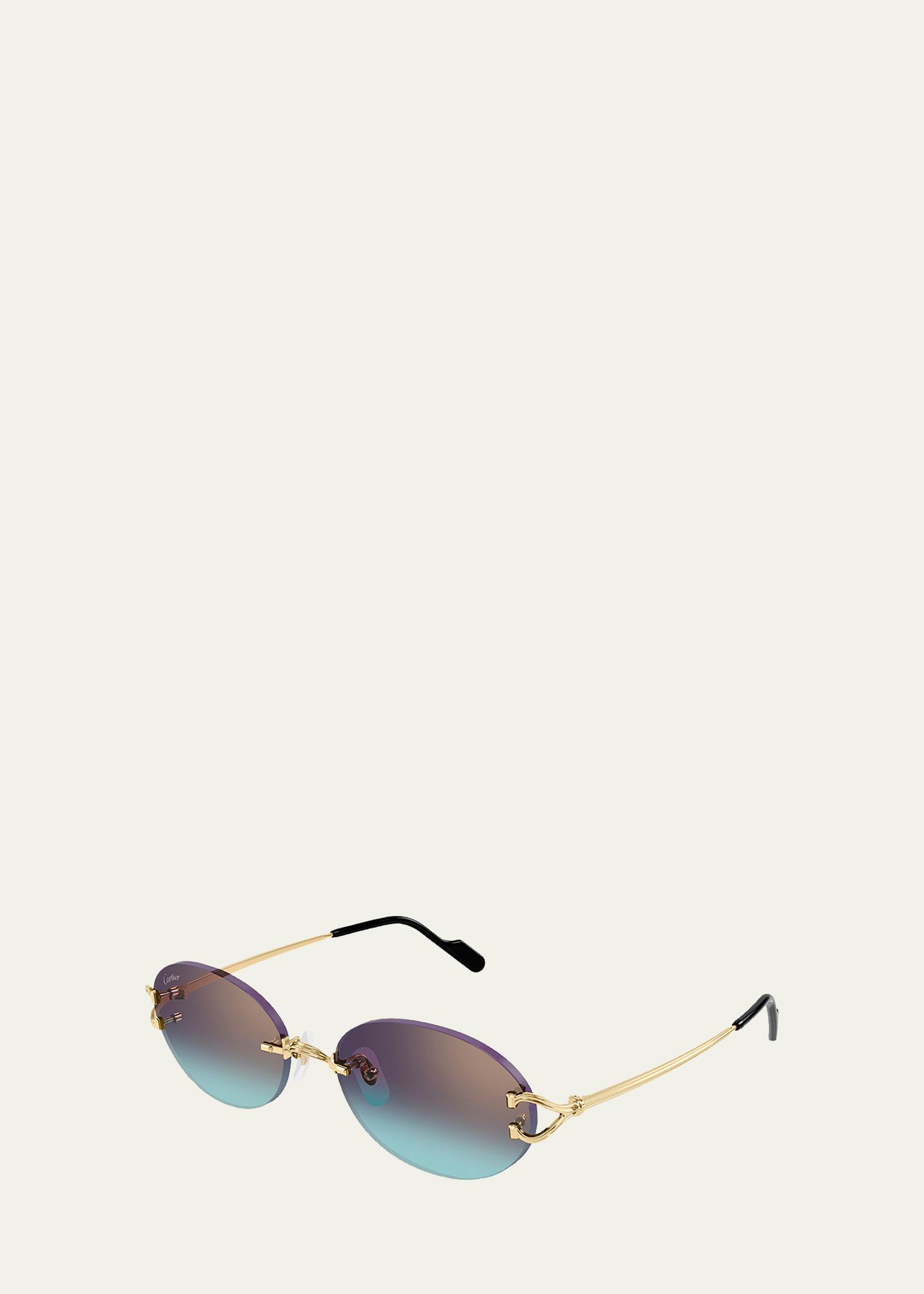 Cartier Première de Cartier 55mm Oval Sunglasses - Bergdorf Goodman
