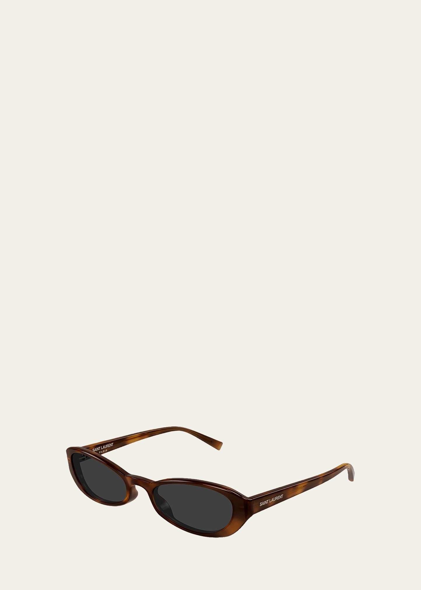 Saint Laurent 51mm Acetate Oval Sunglasses - Bergdorf Goodman