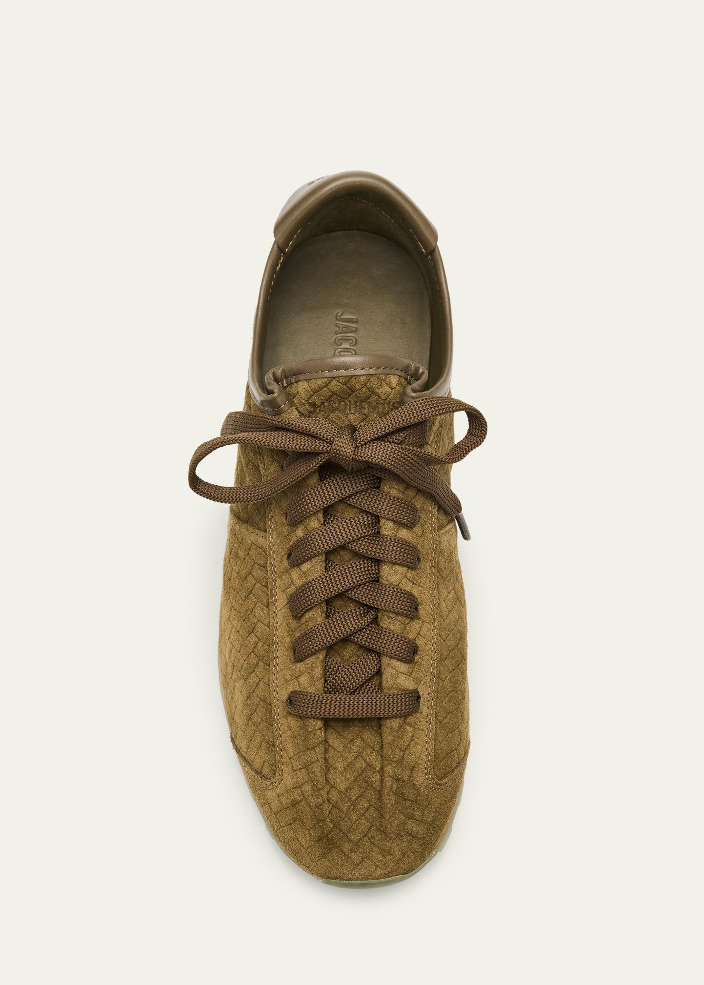 Jacquemus Men's Les Tennis Woven Suede Low-Top Sneakers - Bergdorf