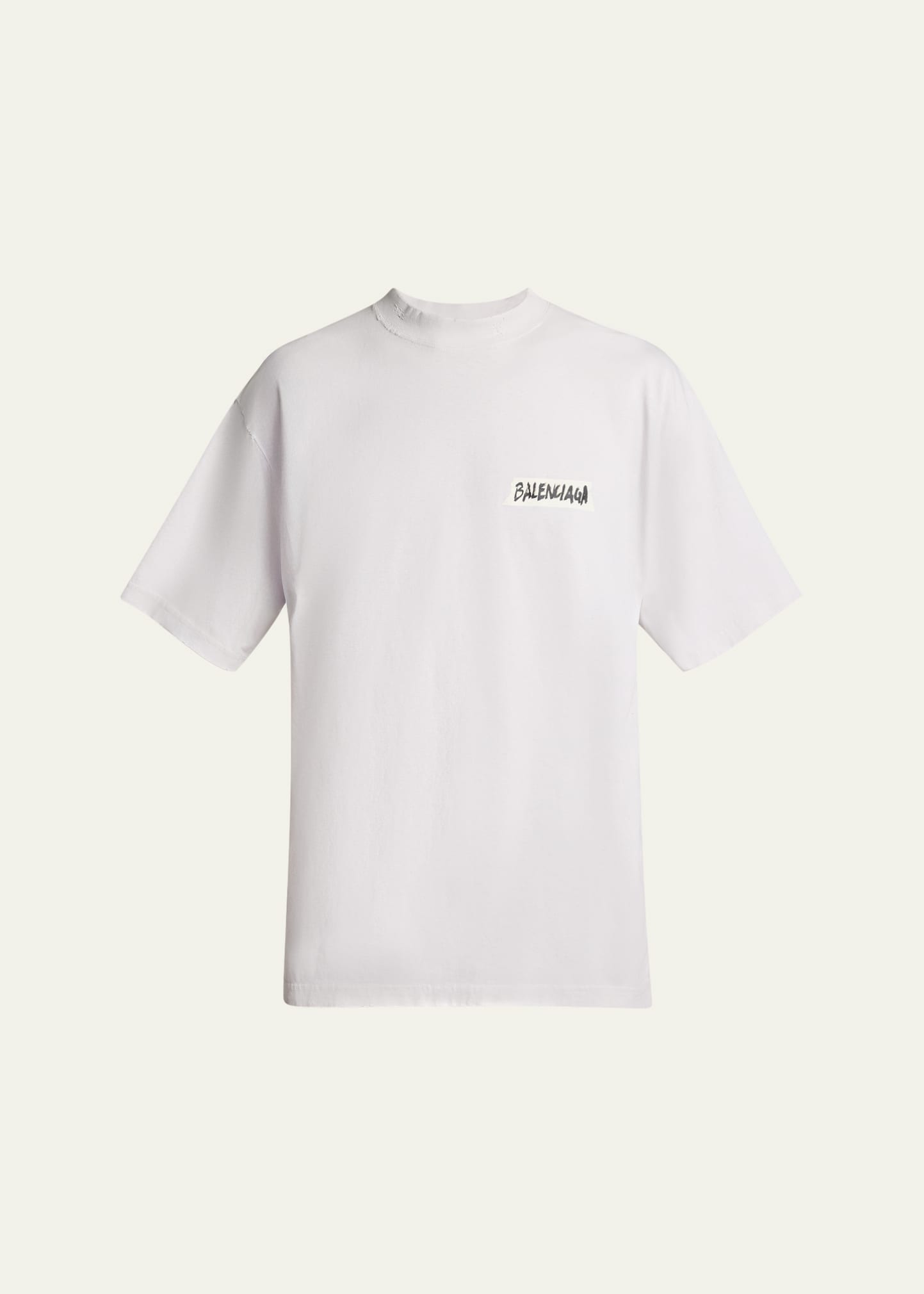 Balenciaga Men's Jersey Masking Tape Logo T-Shirt - Bergdorf Goodman