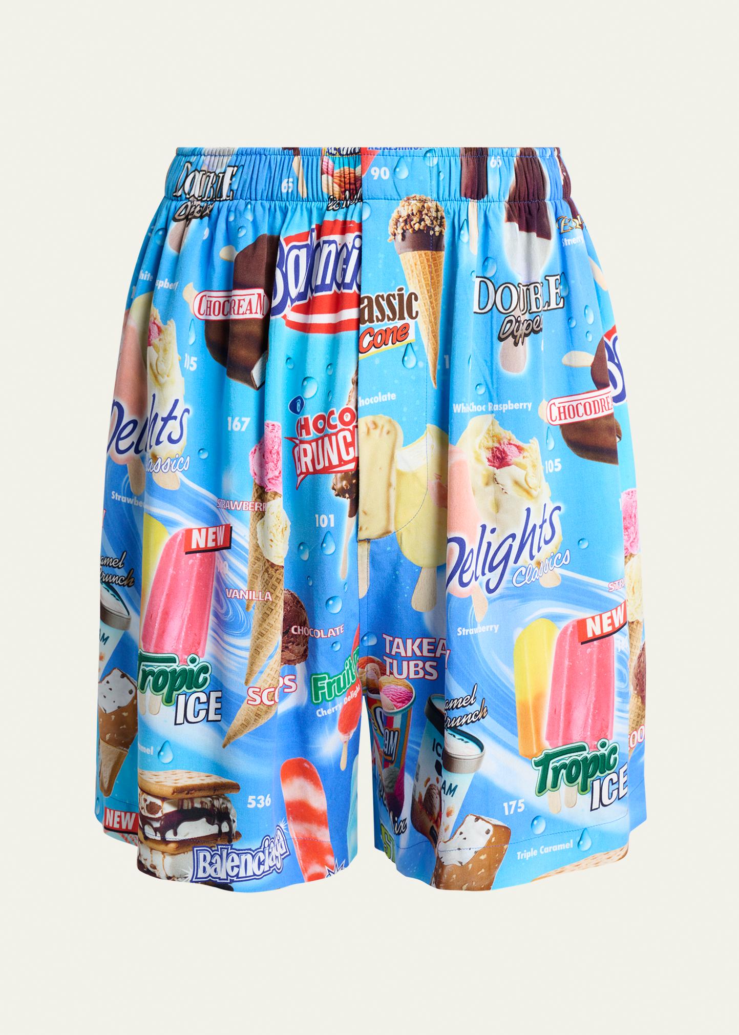 Balenciaga Men's Sweet Treat Pajama Shorts - Bergdorf Goodman