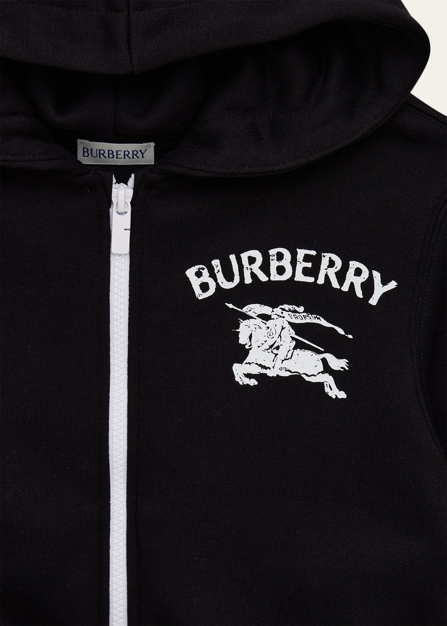 Burberry Boy's Clyde EKD Cotton Zip Hoodie, Size 4-14 - Bergdorf