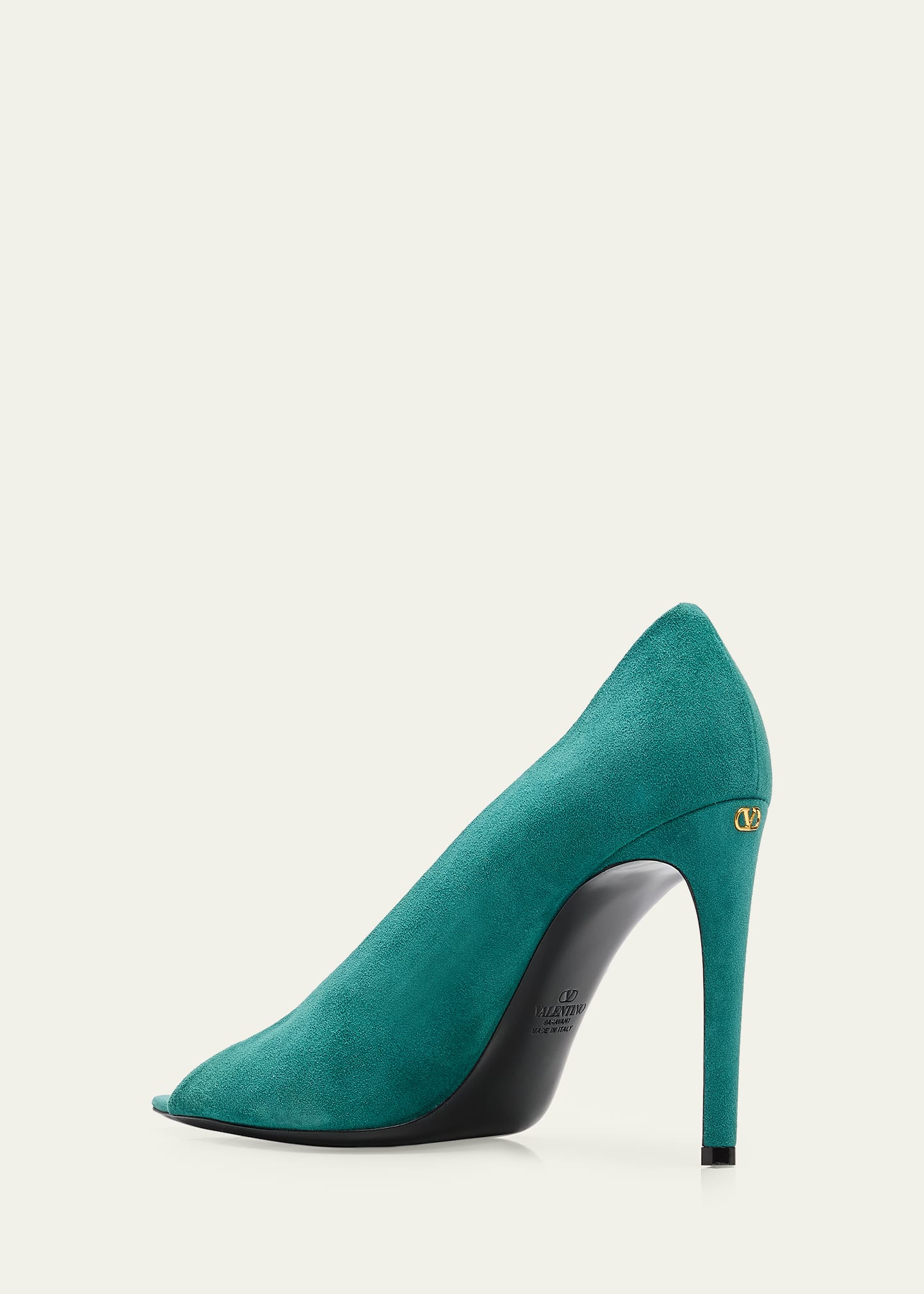 Valentino Garavani 105mm Open Toe Revele Suede Pumps - Bergdorf