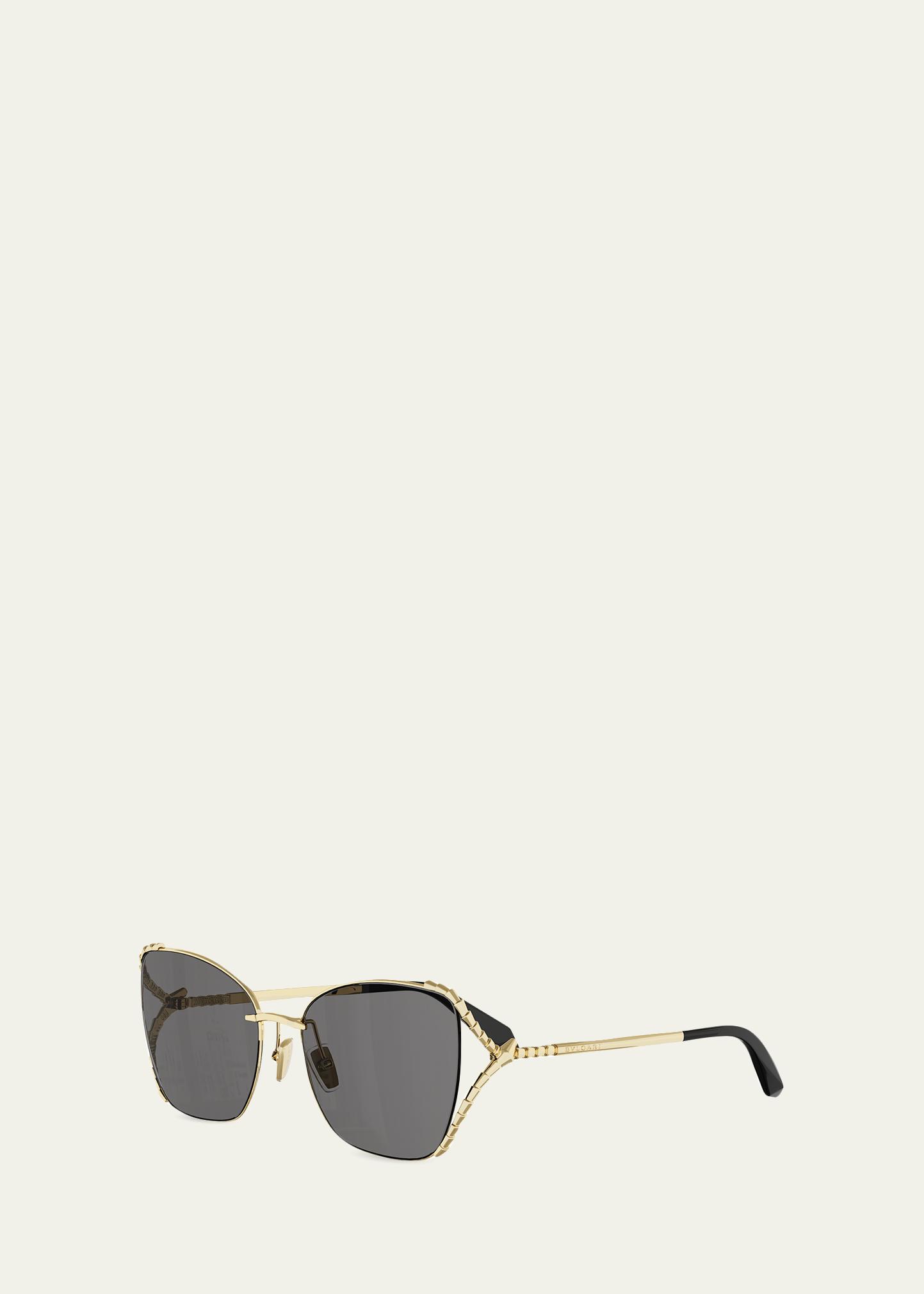 BVLGARI Serpenti Viper 56mm Butterfly Sunglasses - Bergdorf  display picture 1