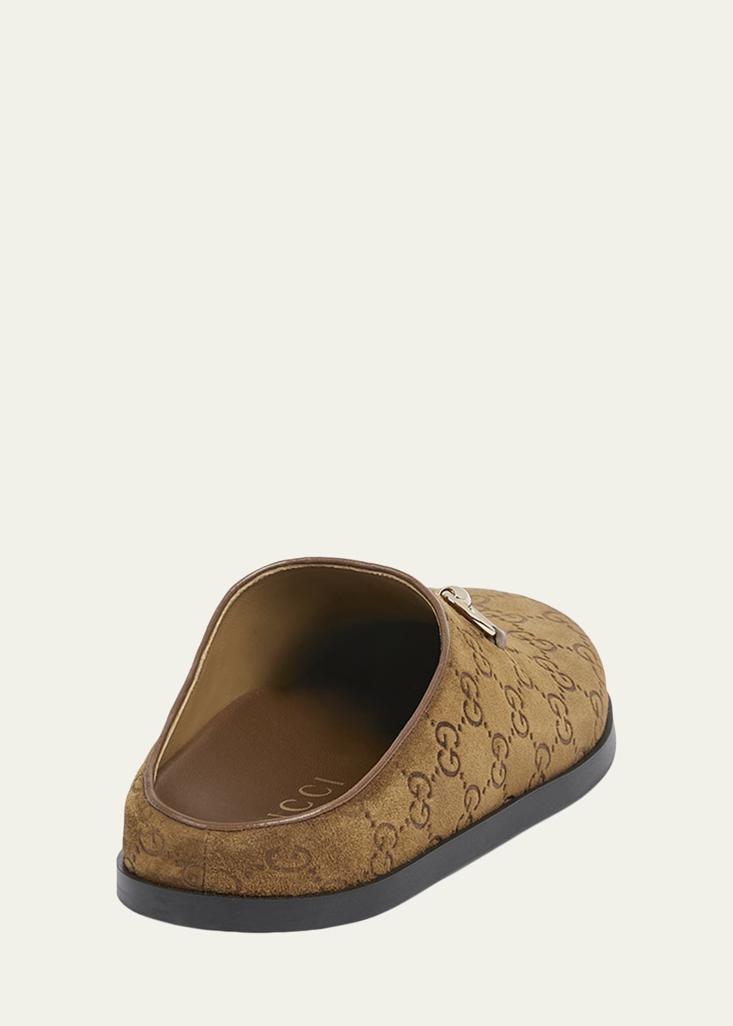 Gucci GG Luxury Suede Mules with Horsebit - Bergdorf Goodman