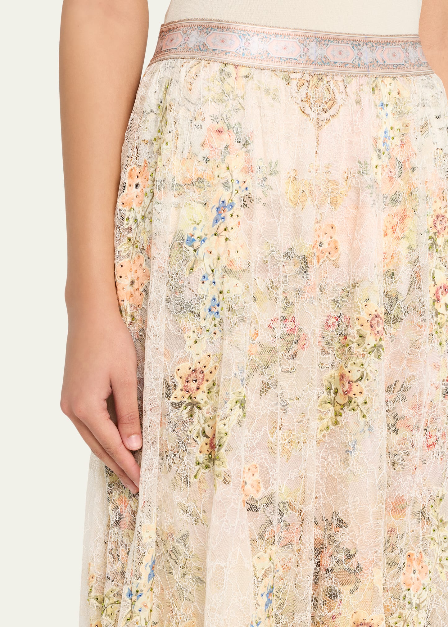 Camilla Twilight in Istanbul Waistband Ruffle-Hem Skirt - Bergdorf