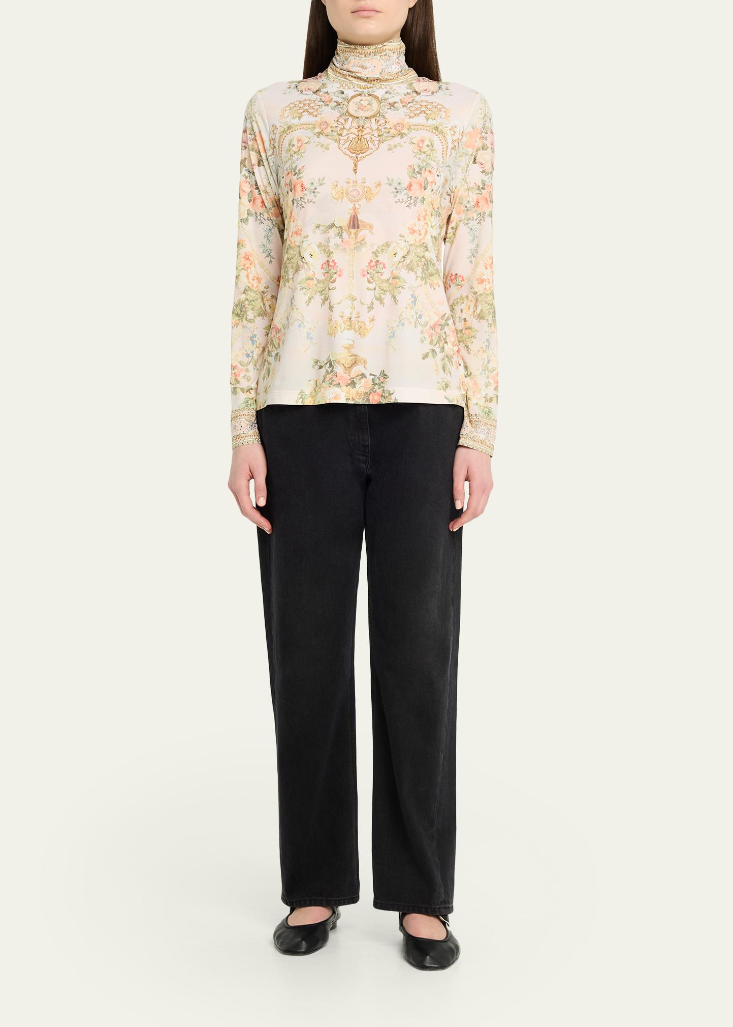 Camilla Twilight in Istanbul Jersey Turtleneck Top - Bergdorf Goodman