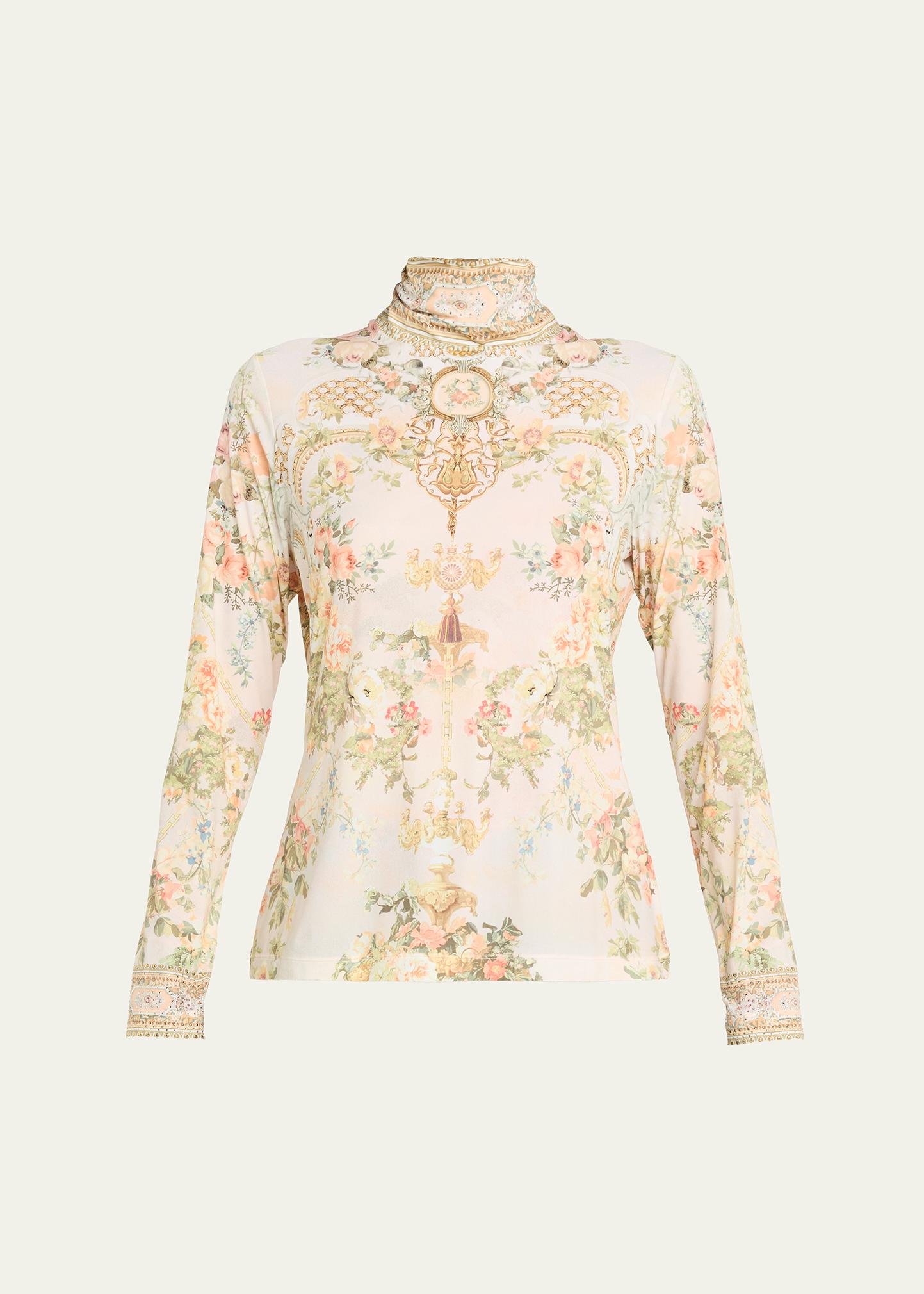 Camilla Twilight in Istanbul Jersey Turtleneck Top - Bergdorf Goodman