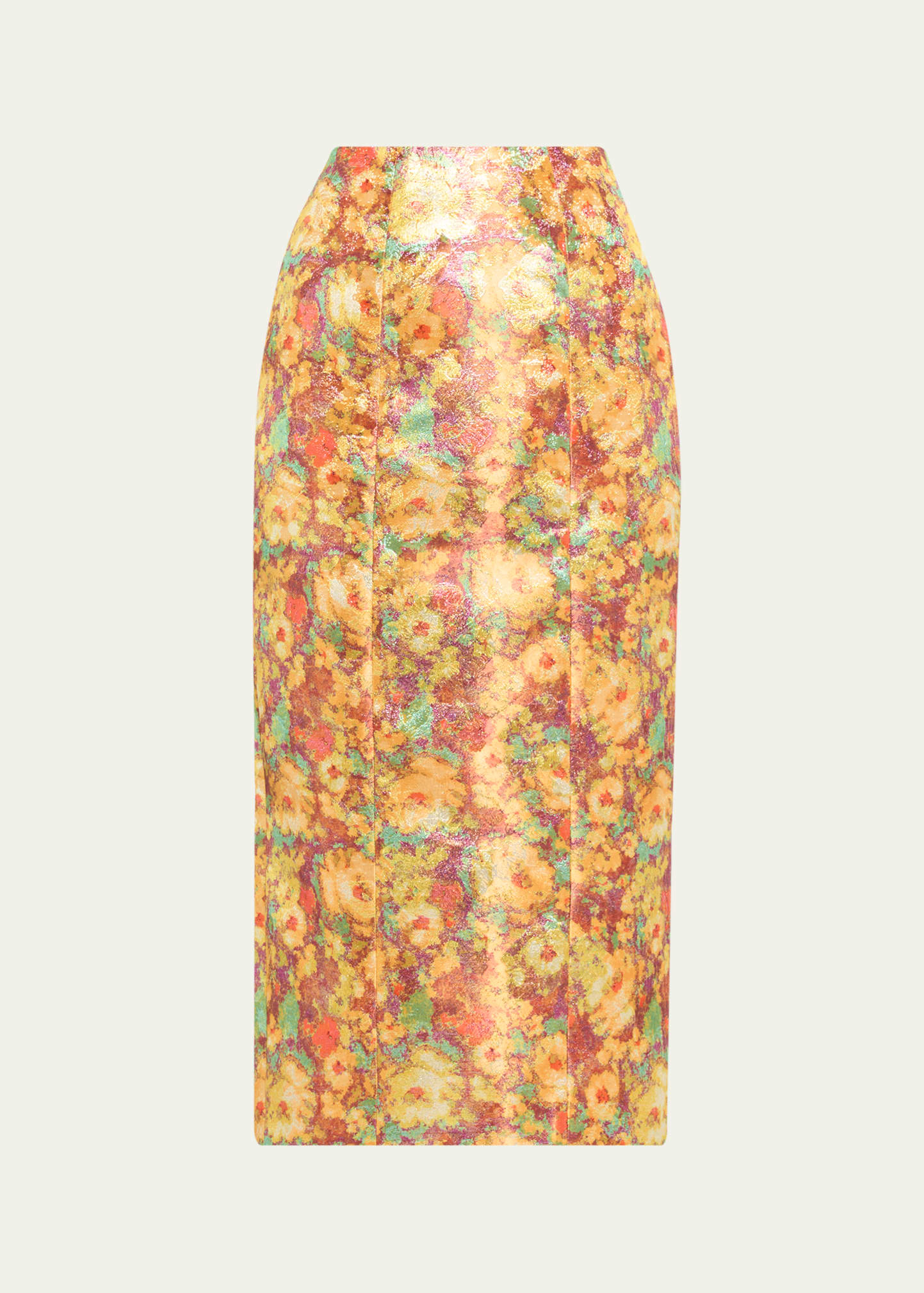 Markarian Tammy Metallic Floral Jacquard Midi Skirt - Bergdorf Goodman