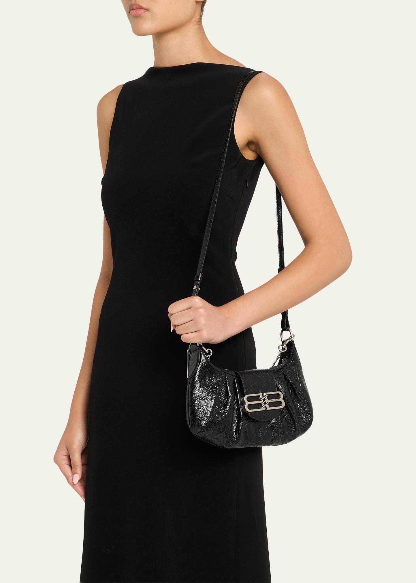Balenciaga Arena Pleated Leather Shoulder Bag - Bergdorf Goodman