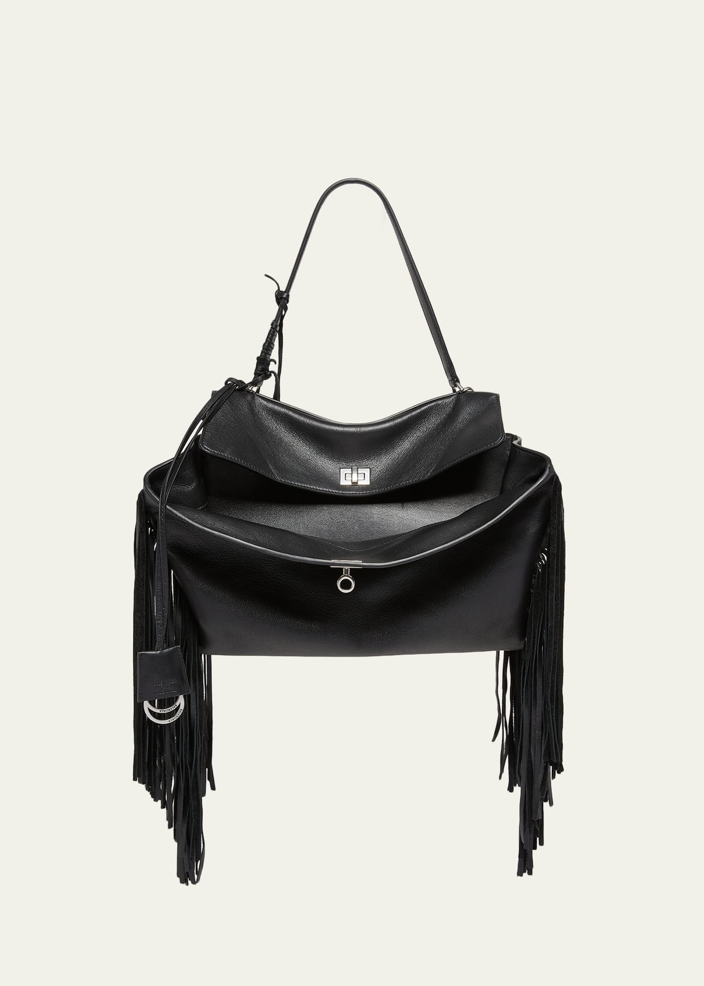 Balenciaga Rodeo Medium Leather Fringed Top-Handle Bag - Bergdorf