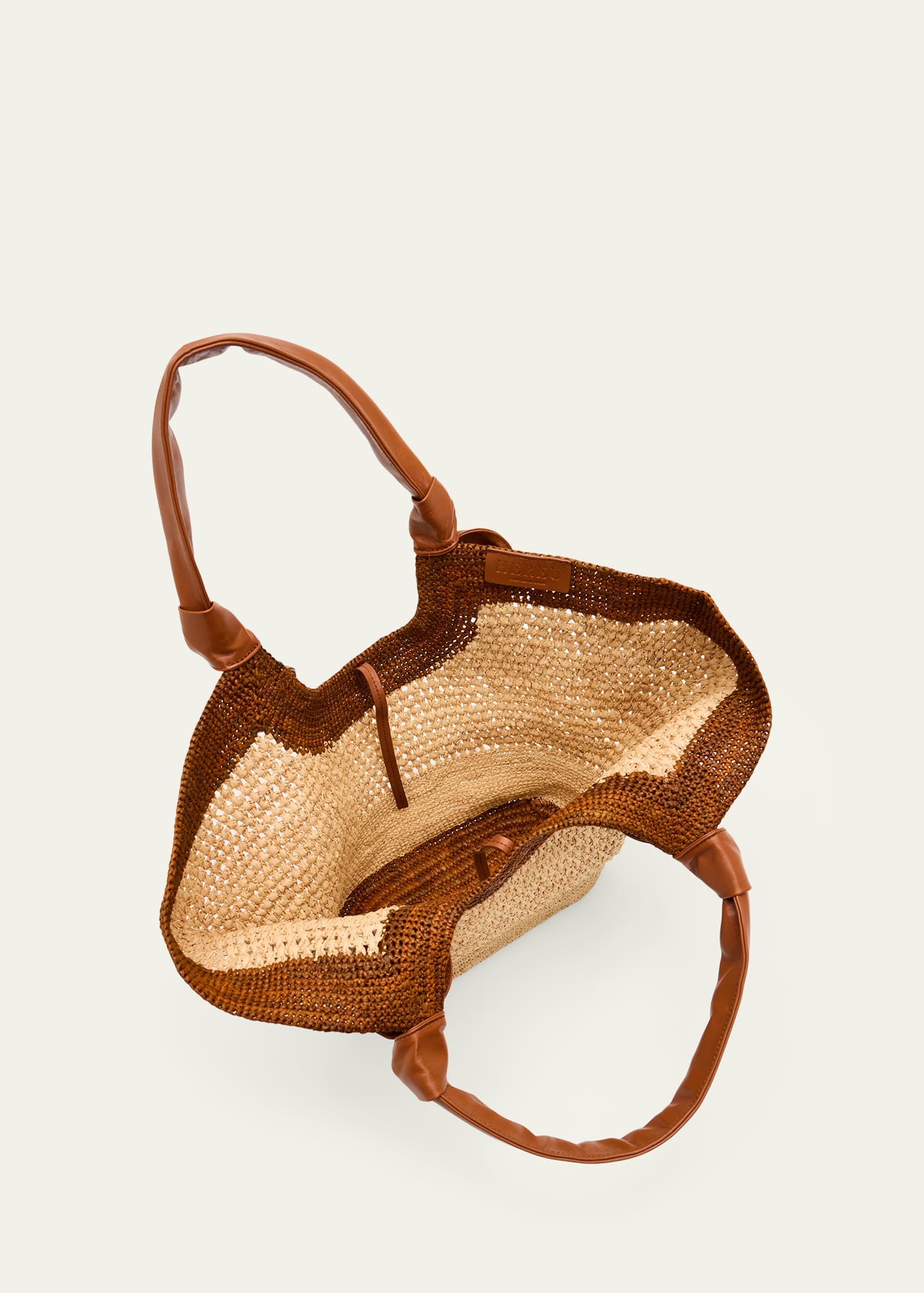 HEREU Fonol Bicolor Crochet Raffia Tote Bag - Bergdorf Goodman