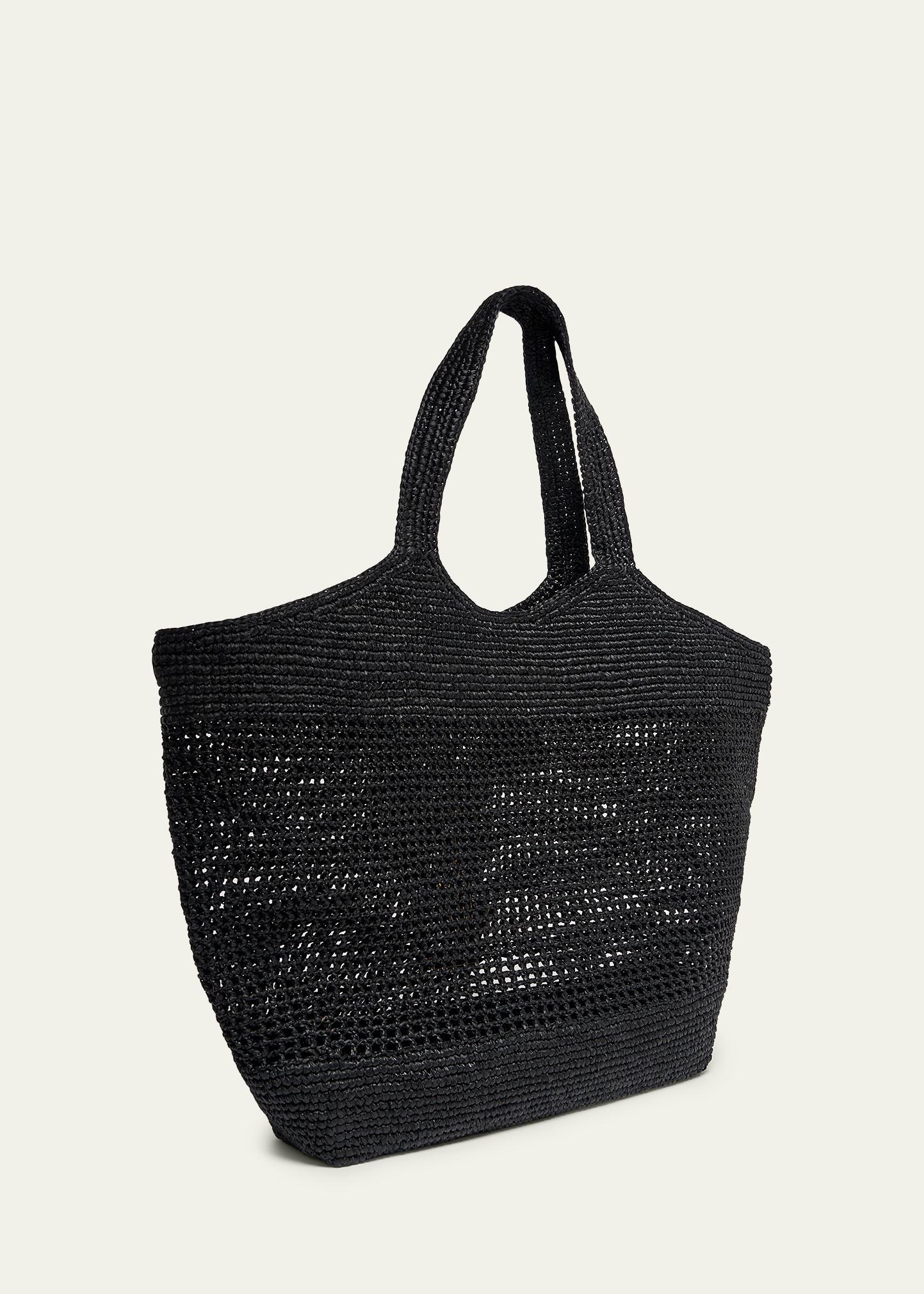 Saint Laurent Icare Medium Crochet Raffia Tote Bag - Bergdorf Goodman
