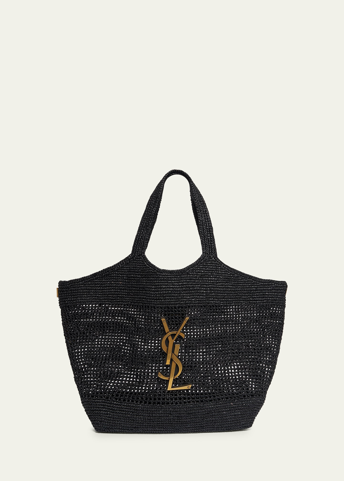 Saint Laurent Icare Medium Crochet Raffia Tote Bag - Bergdorf Goodman