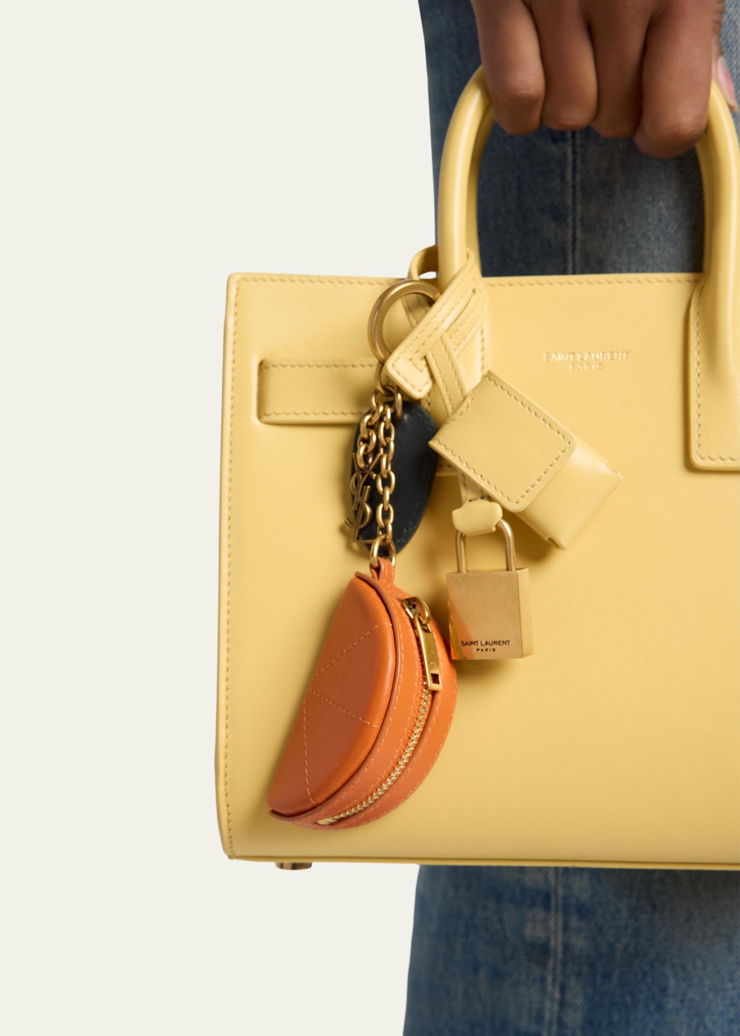 Saint Laurent Orange Wedge Key Ring Charm - Bergdorf Goodman