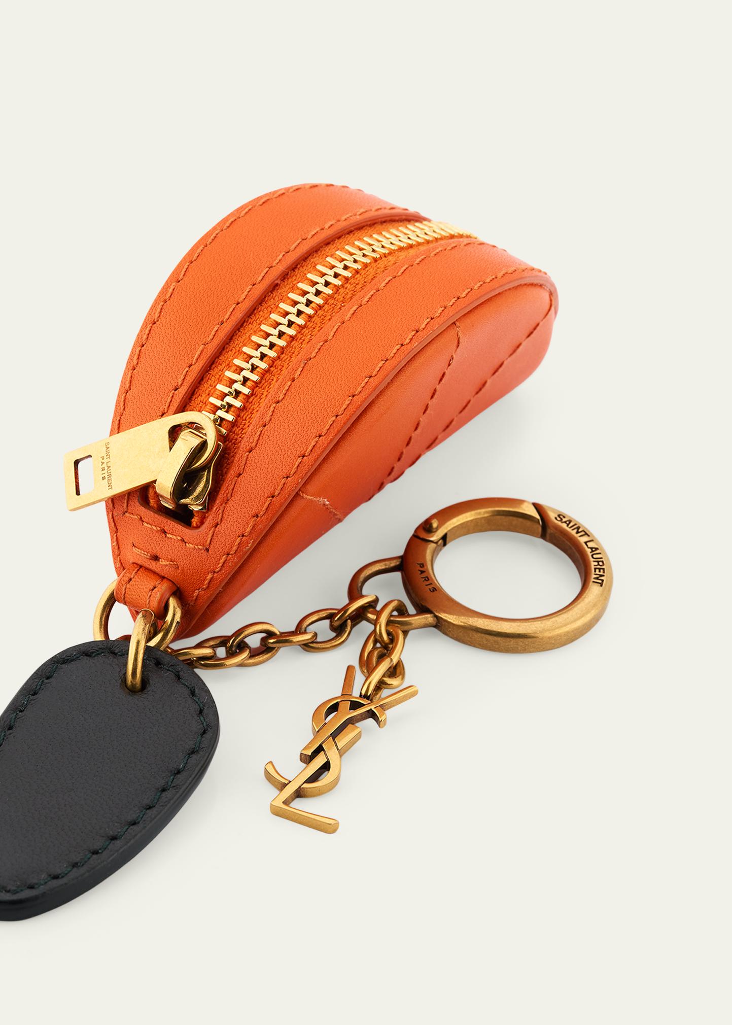 Saint Laurent Orange Wedge Key Ring Charm - Bergdorf Goodman