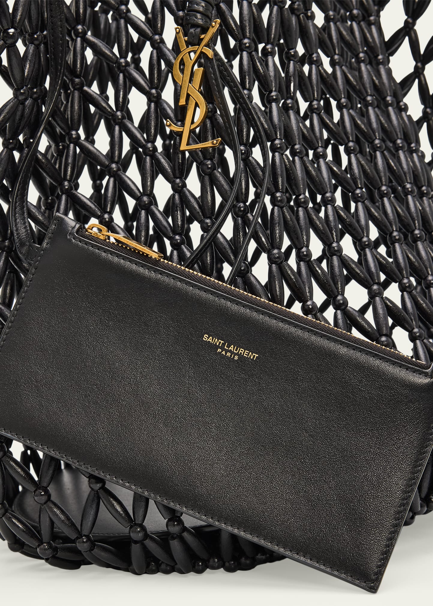 Saint Laurent Panier Medium Beaded Tote Bag - Bergdorf Goodman