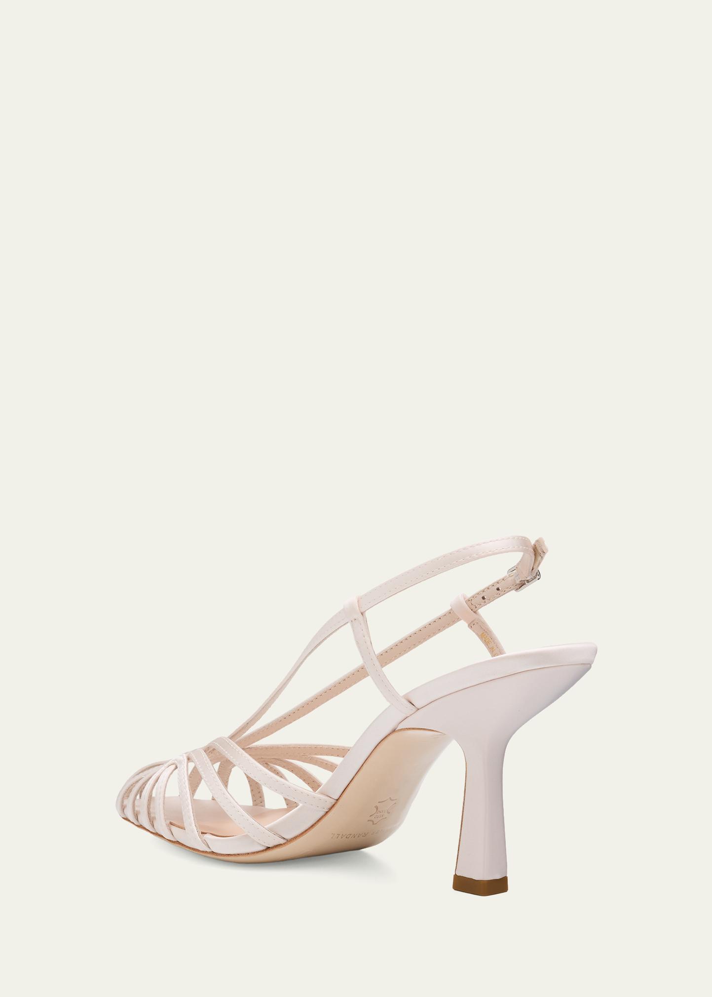 Loeffler Randall 70mm Alexandra Lattice Satin Pumps - Bergdorf Goodman