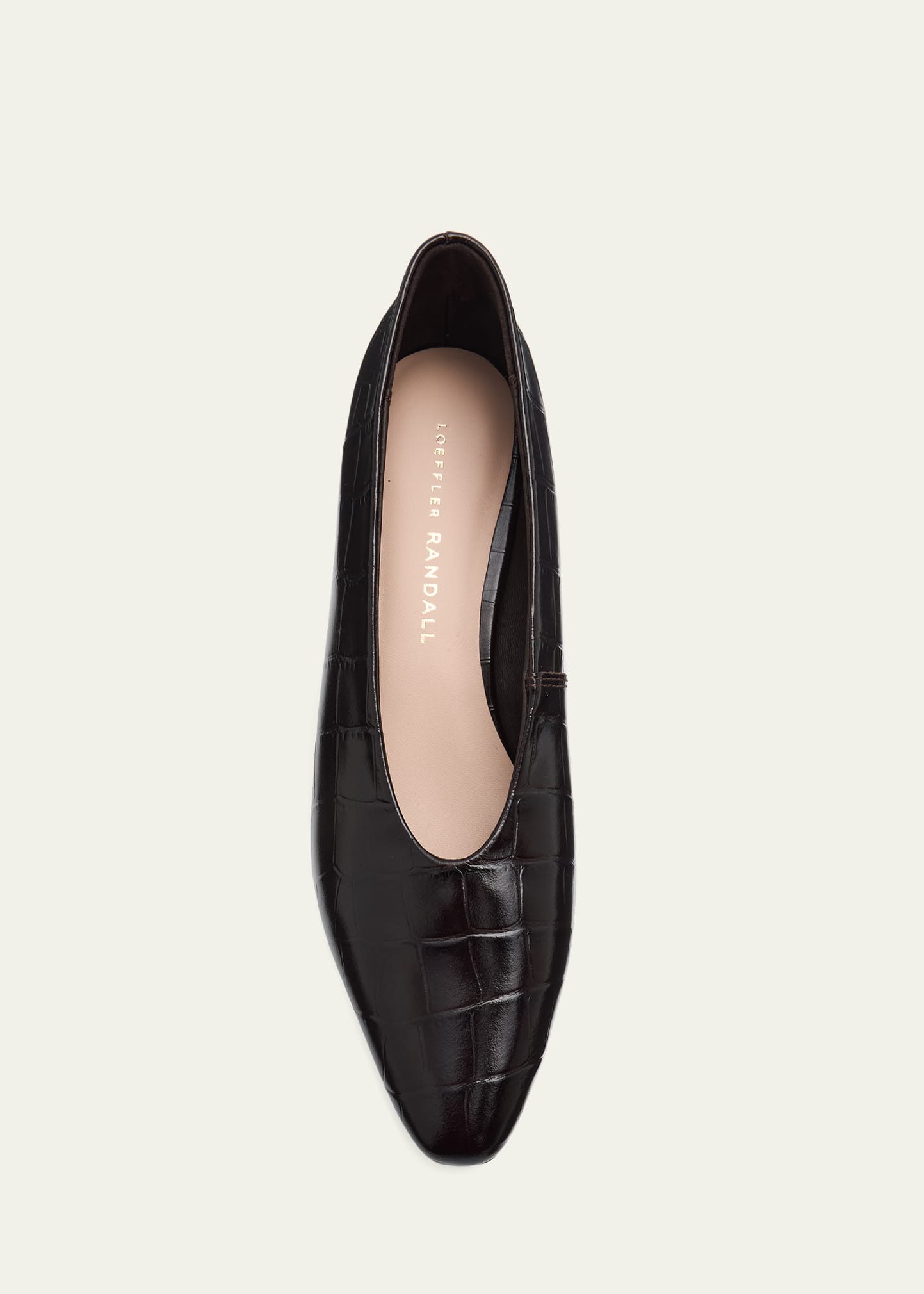 Loeffler Randall 50mm Neive Croc-Embossed Leather Pumps - Bergdorf