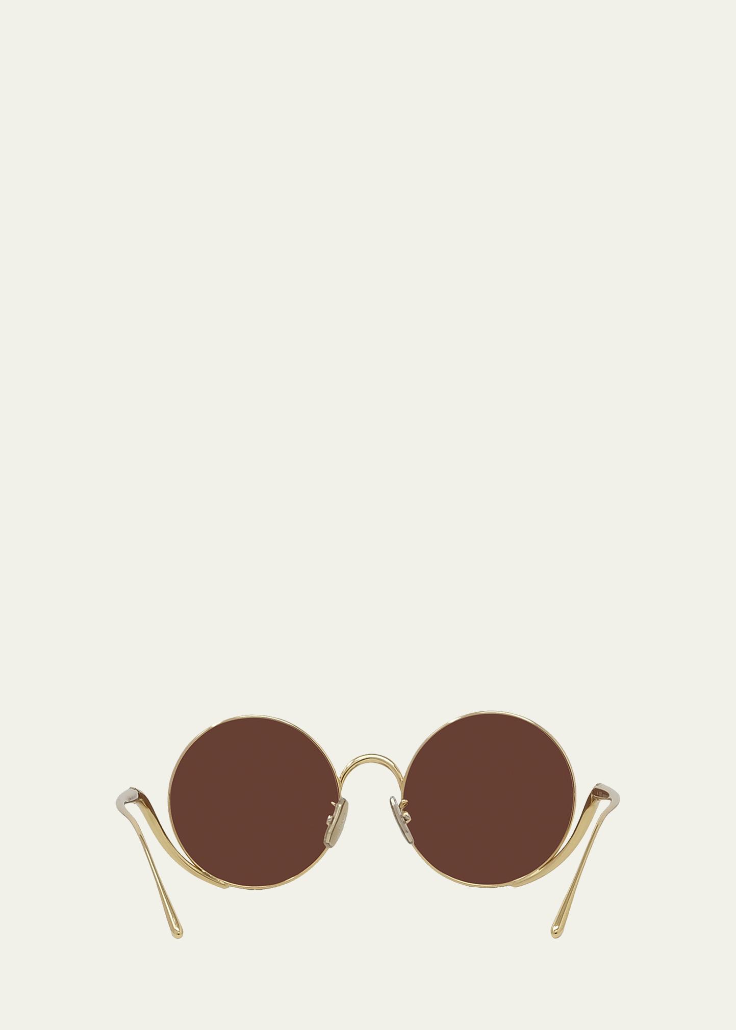 Loewe Island 50mm Metal Rimless Round Sunglasses - Bergdorf Goodman