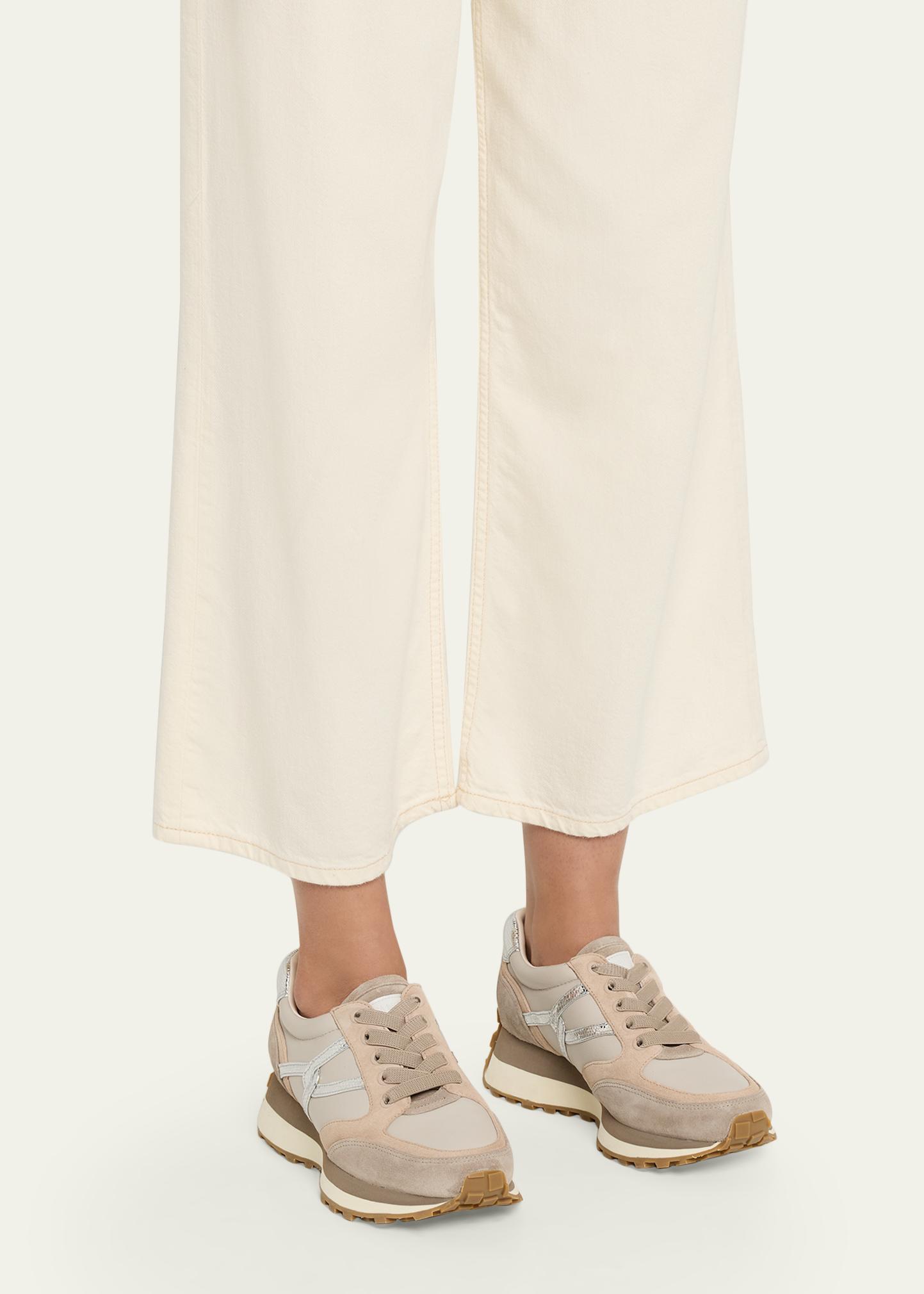 Veronica Beard Valentina Mixed Leather Retro Sneakers - Bergdorf
