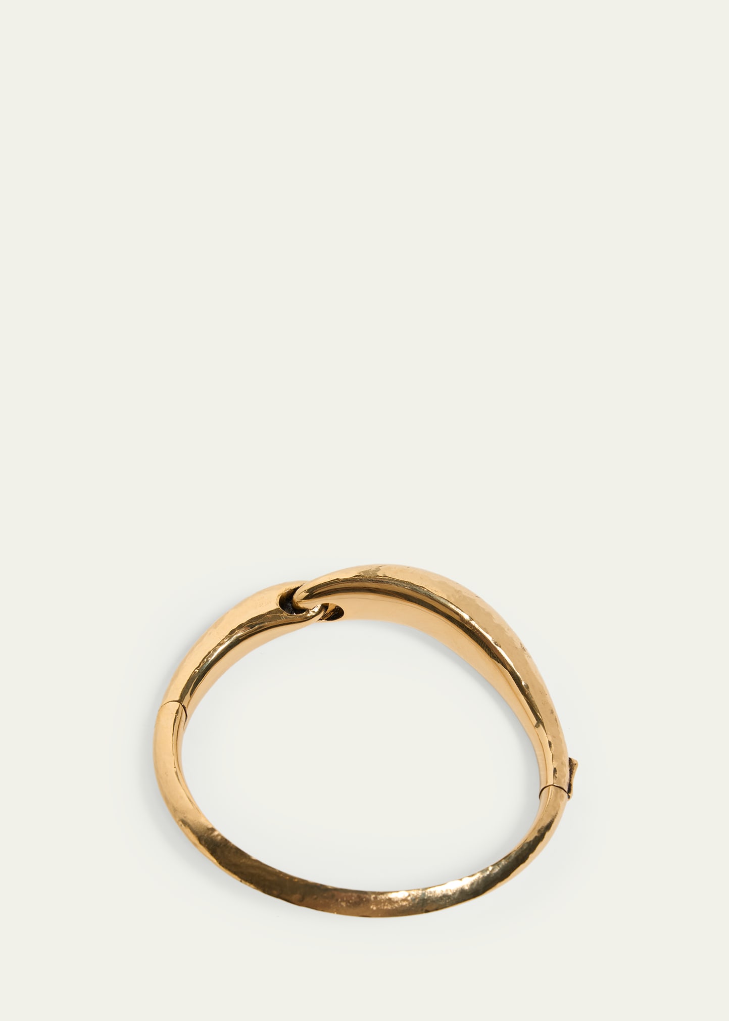 Saint Laurent Men's Hammered Brass Bangle Bracelet - Bergdorf Goodman