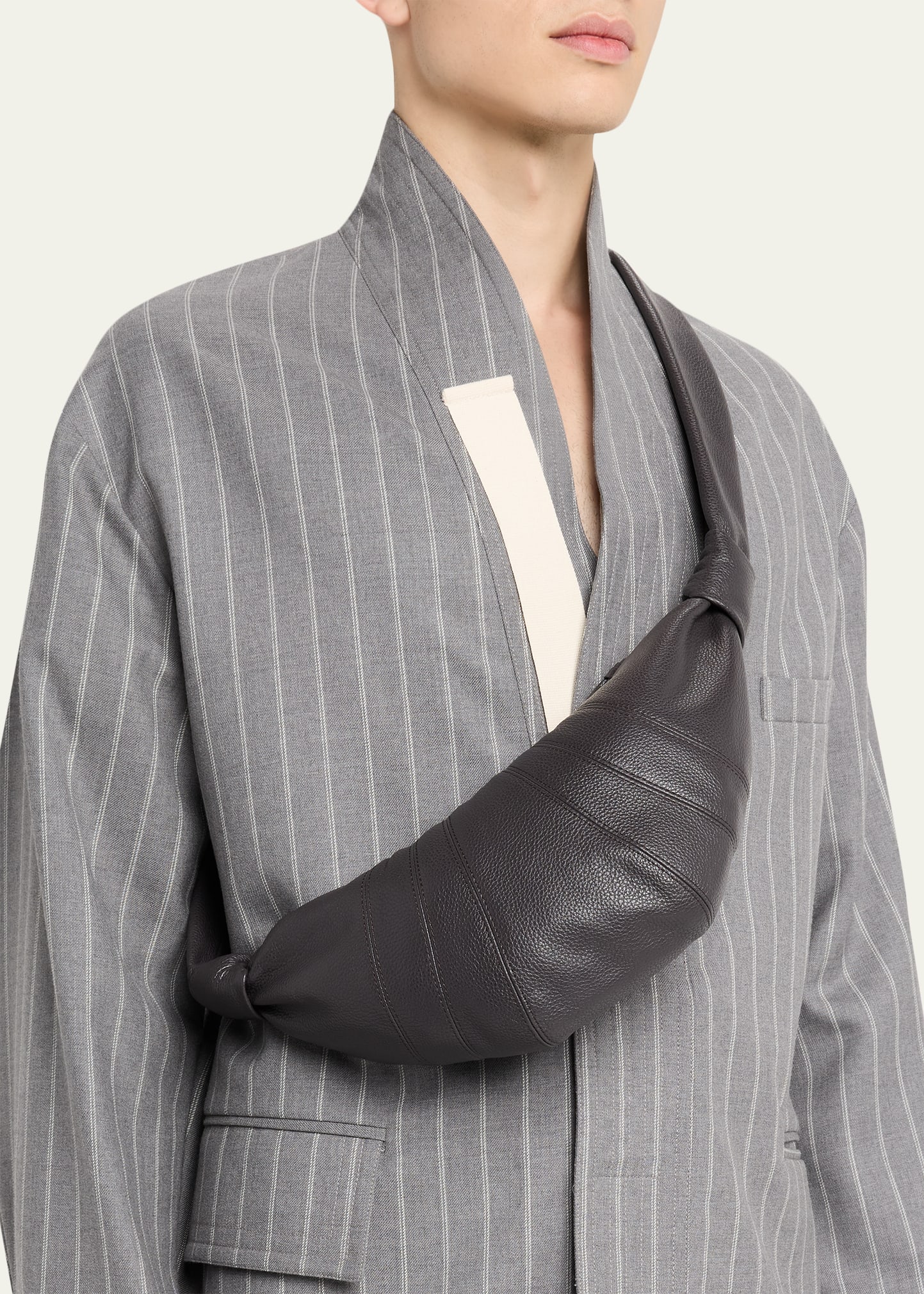LEMAIRE Men's Small Croissant Leather Shoulder Bag - Bergdorf Goodman