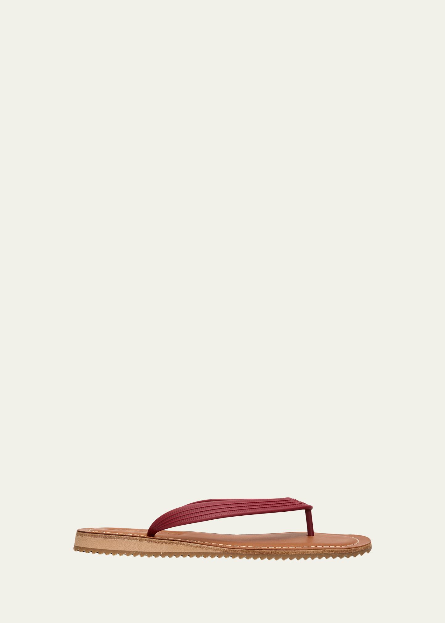 Miu Miu Logo Flat Thong Sandals - Bergdorf Goodman