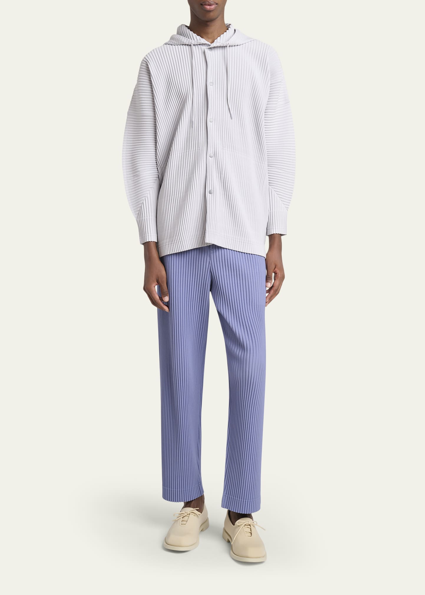 Homme Plisse Issey Miyake Men's Monthly Colors Pleated Snap-Front