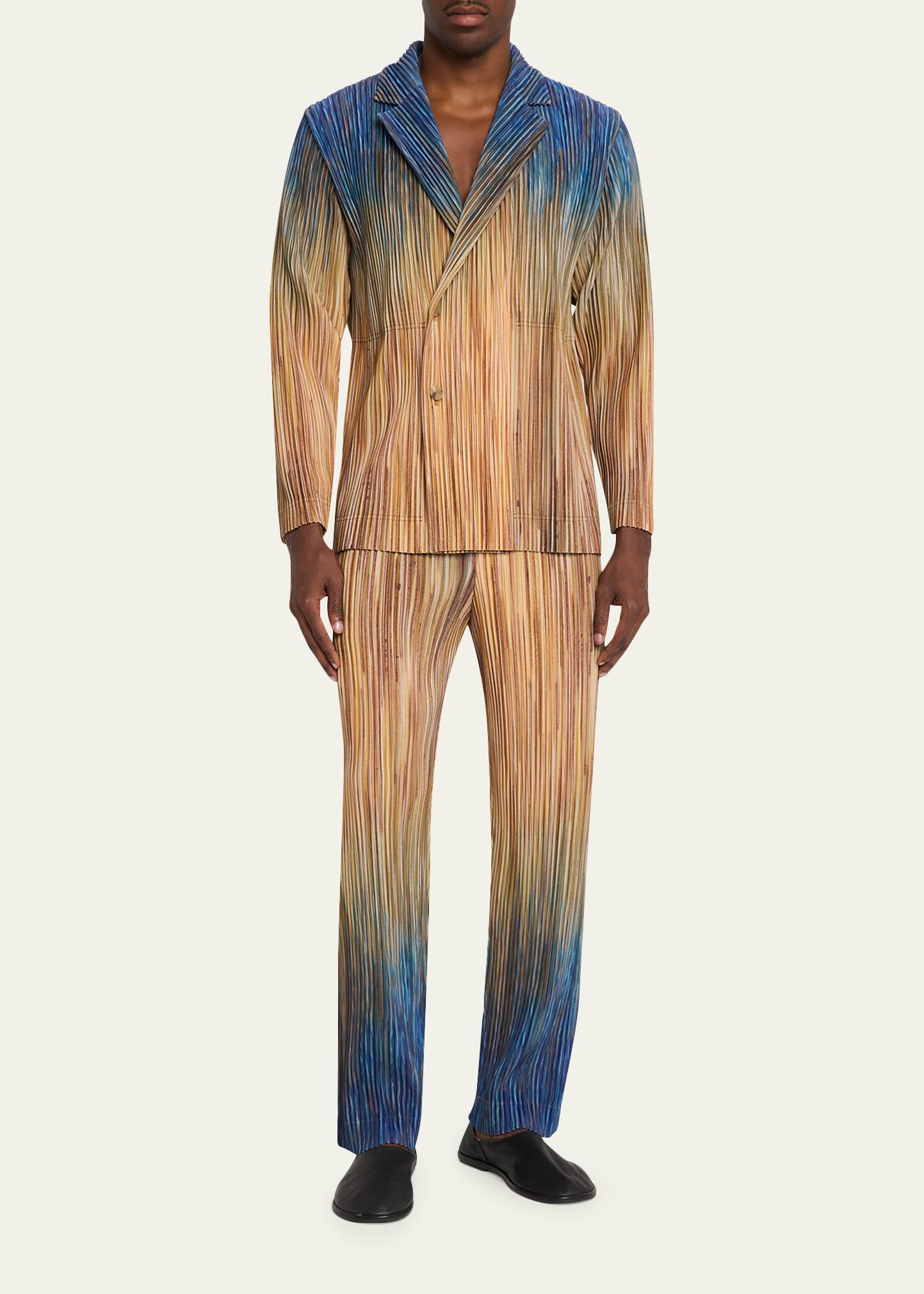 HOMME PLISSÉ ISSEY MIYAKE PAINT BRUSH Homme Plisse Issey Miyake Men's Paintbrush Agate-Print Pleated
