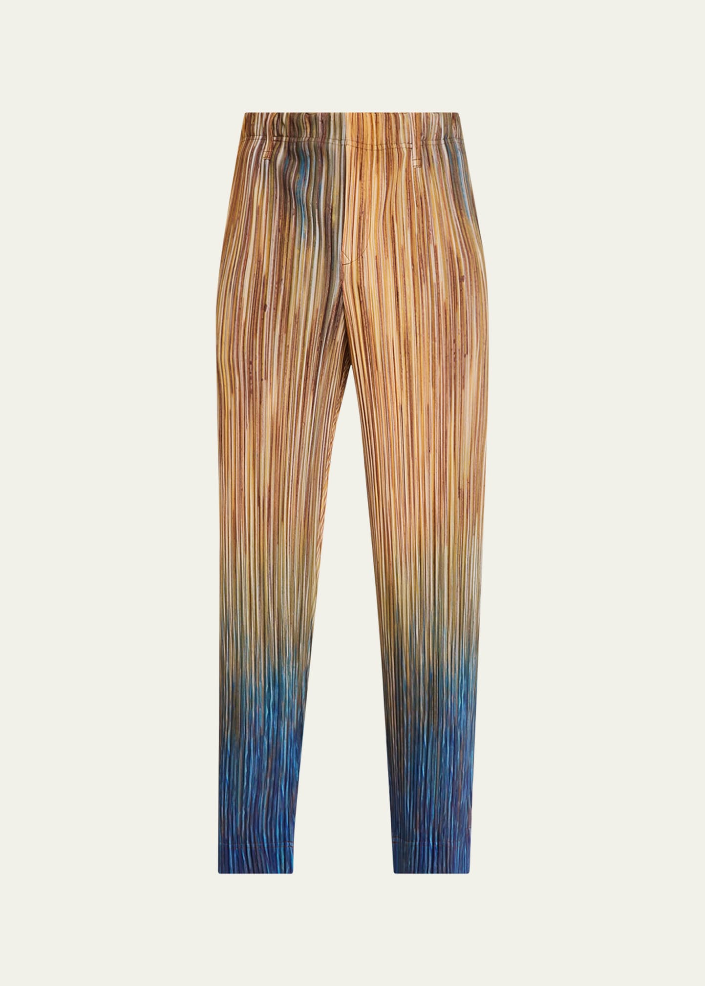 Homme Plisse Issey Miyake Men's Paintbrush Agate-Print Pleated