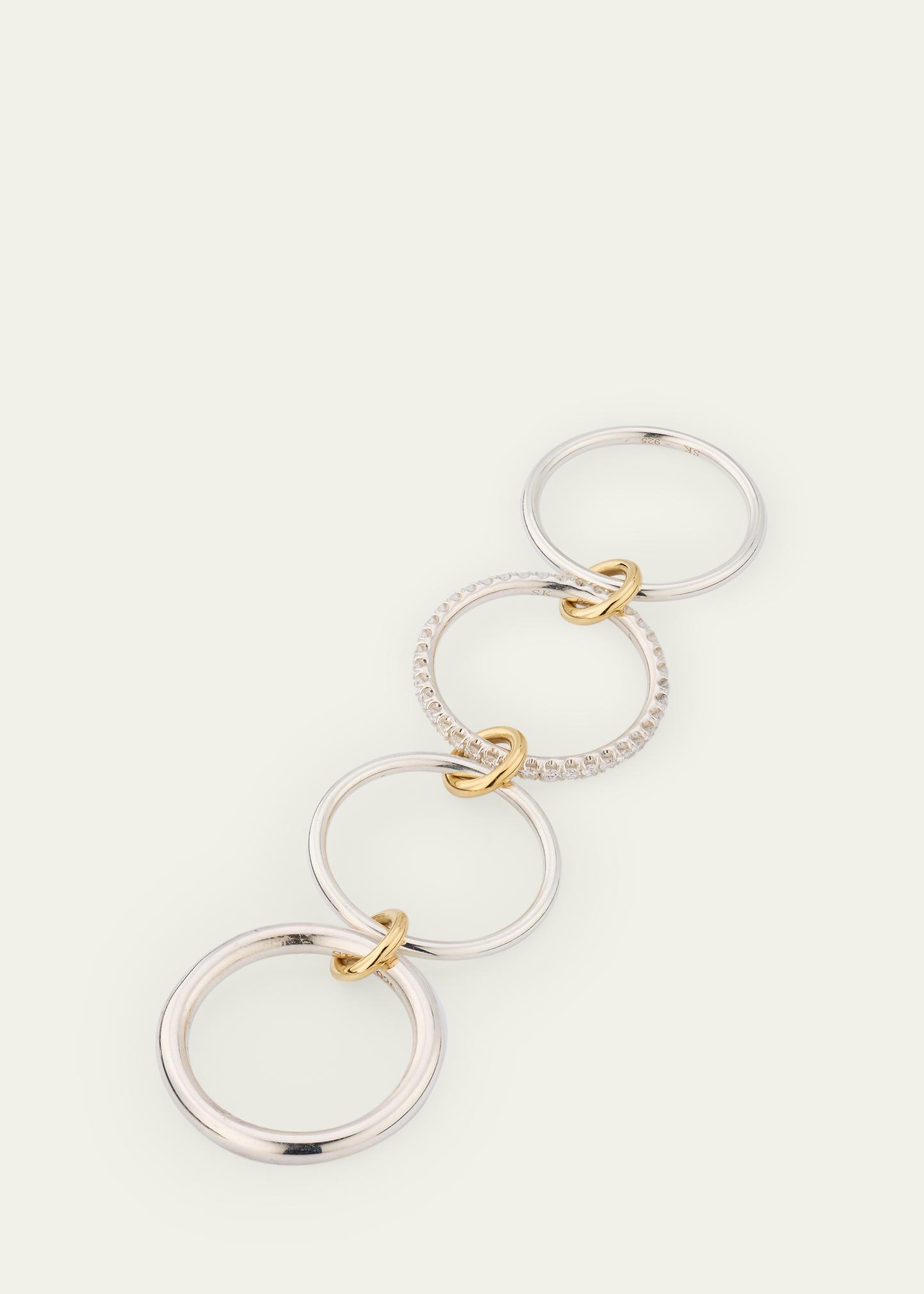 Spinelli Kilcollin Nimbus Silver and Gold Diamond Ring - Bergdorf